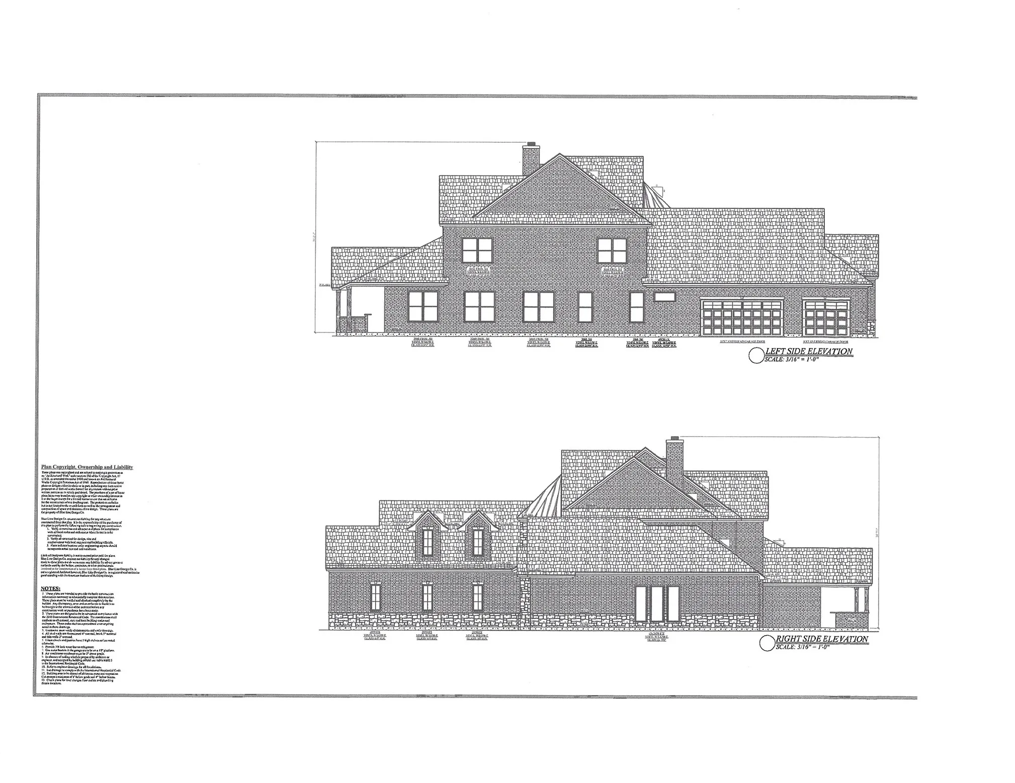 Left and Right Side Elevations