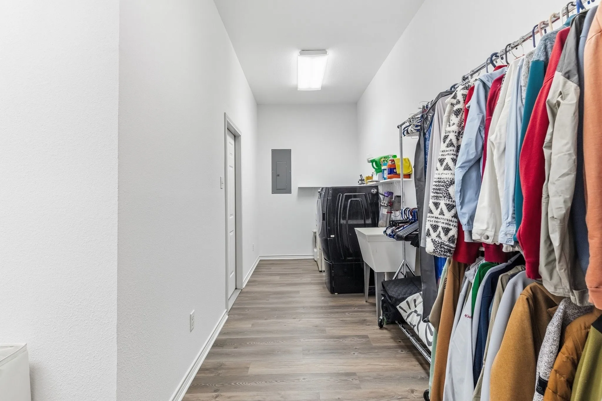 Very large laundry room with room for a second dryer.