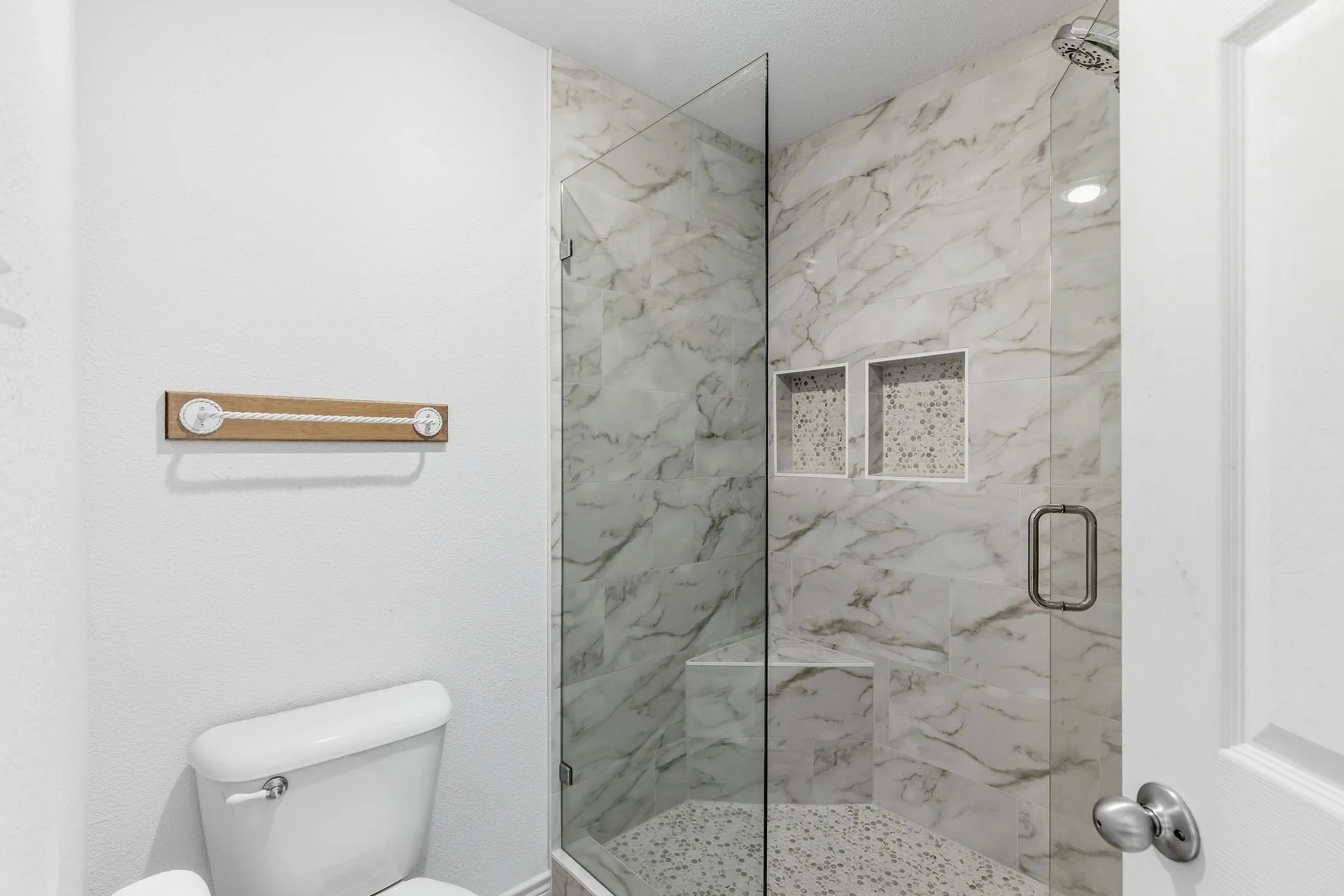 Updated primary bathroom shower