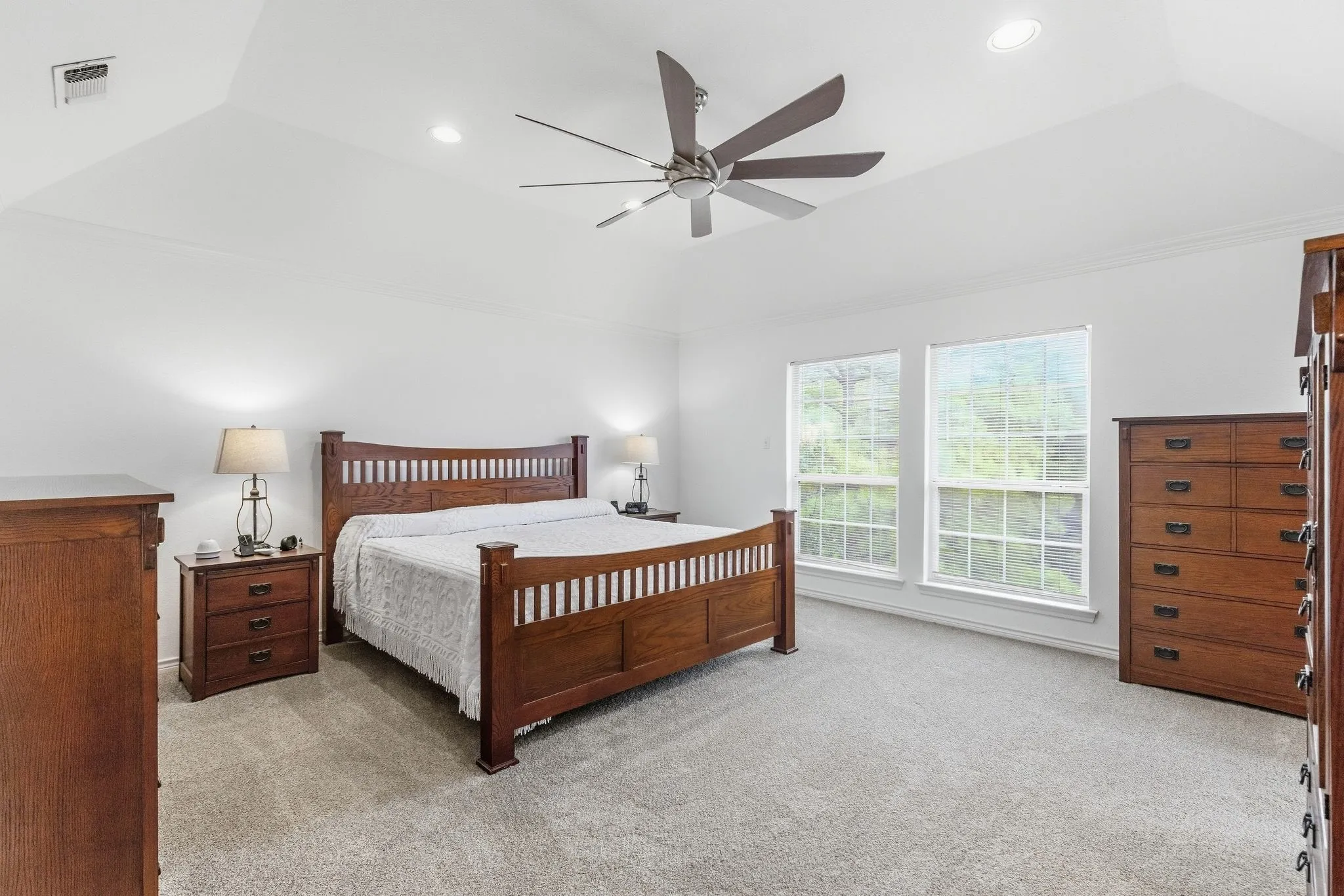 Spacious primary bedroom