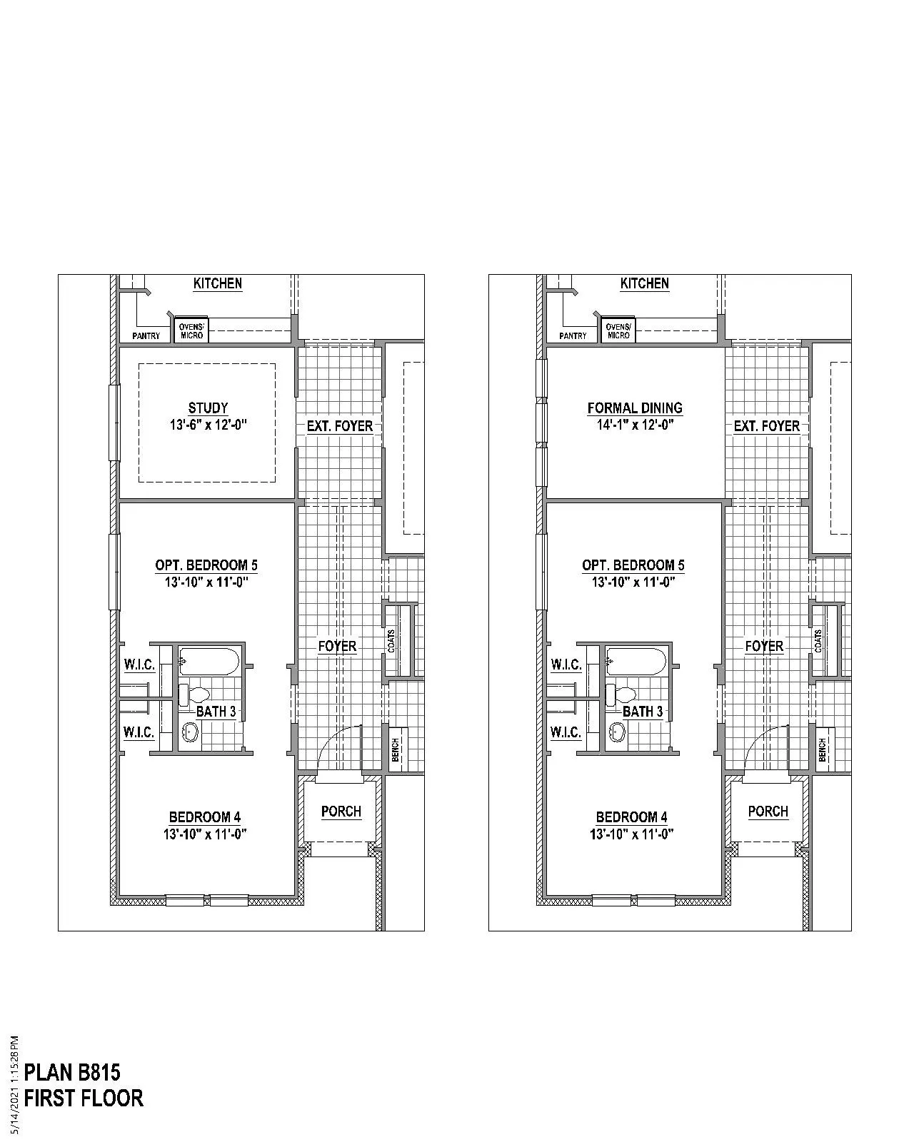 Floor plan options