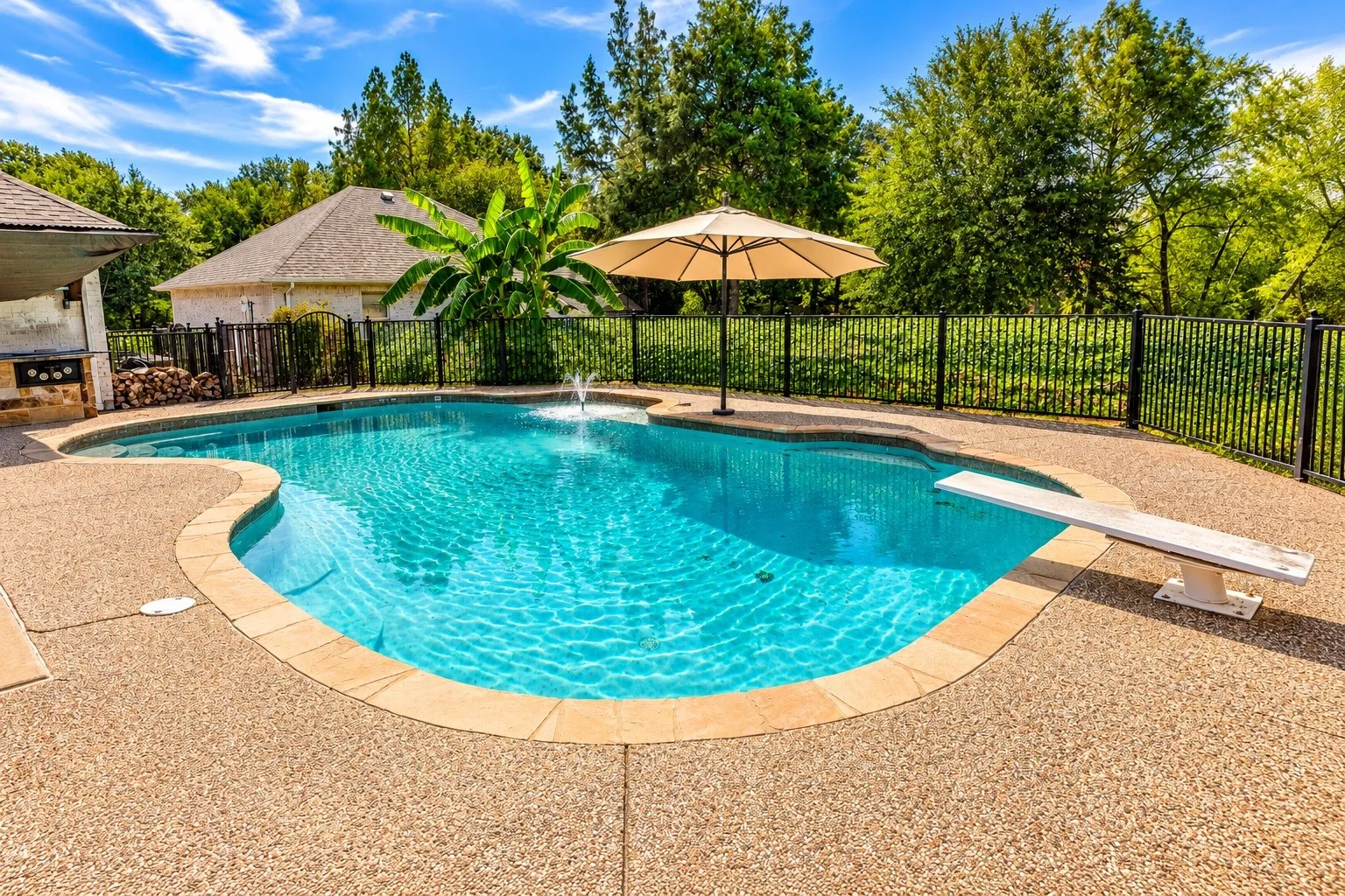 View of pool area