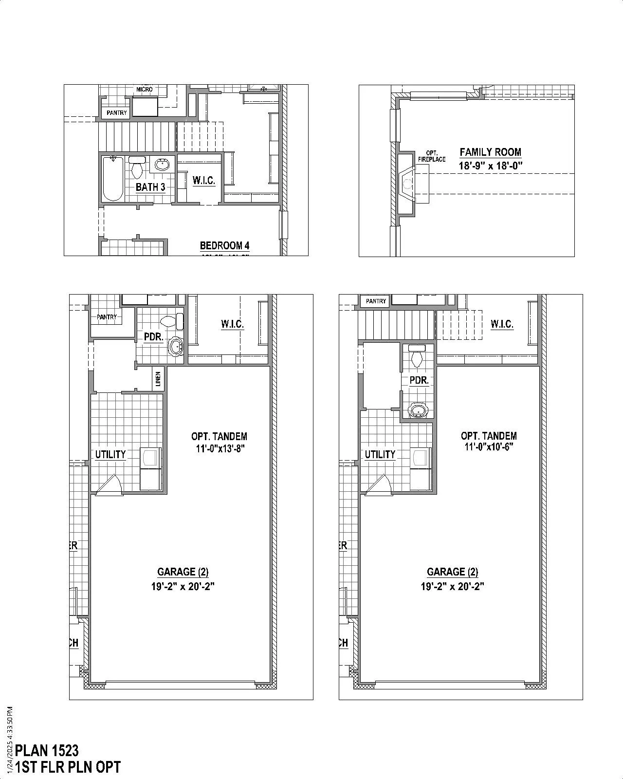 Floor plan options