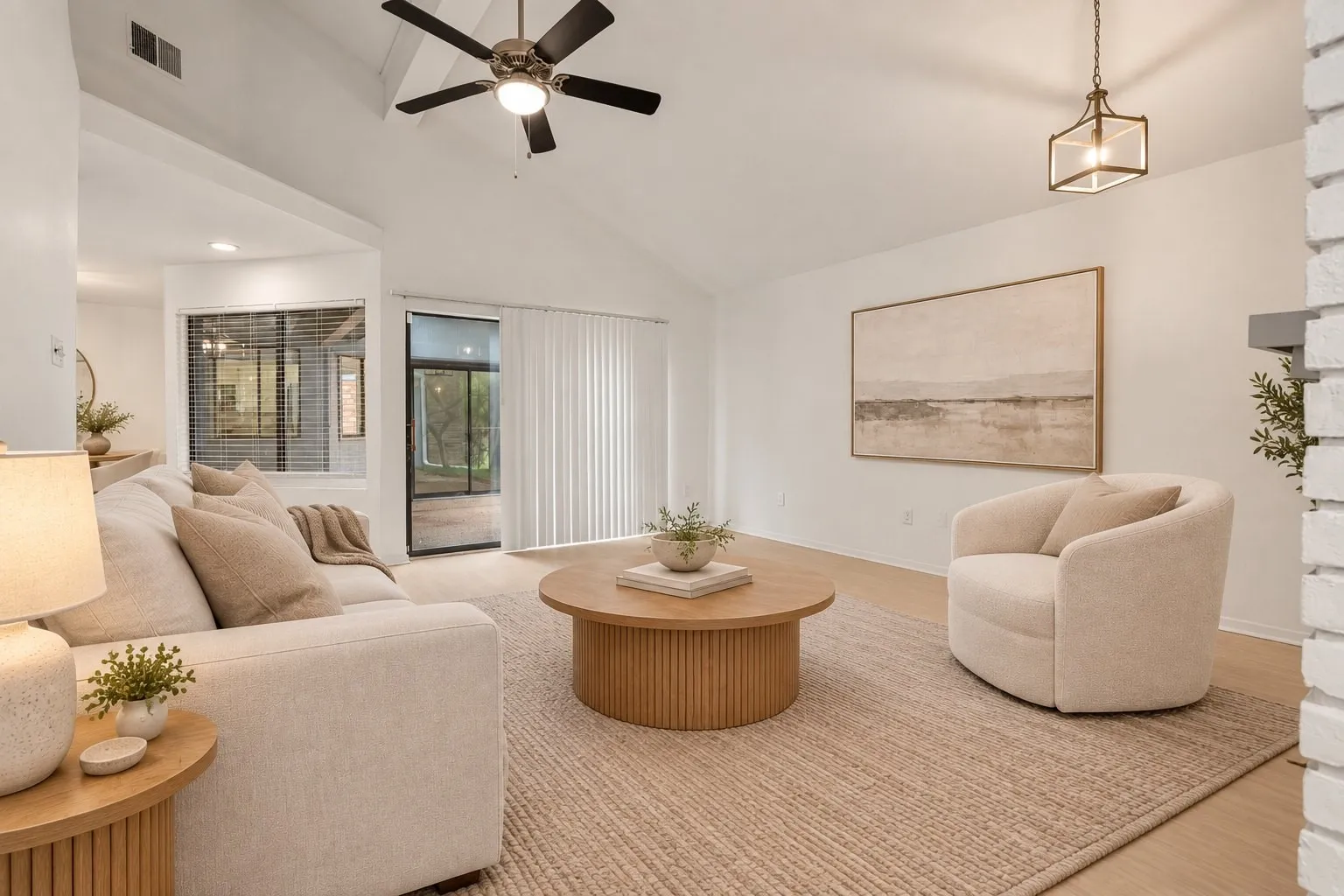 Living room. Virtually staged.