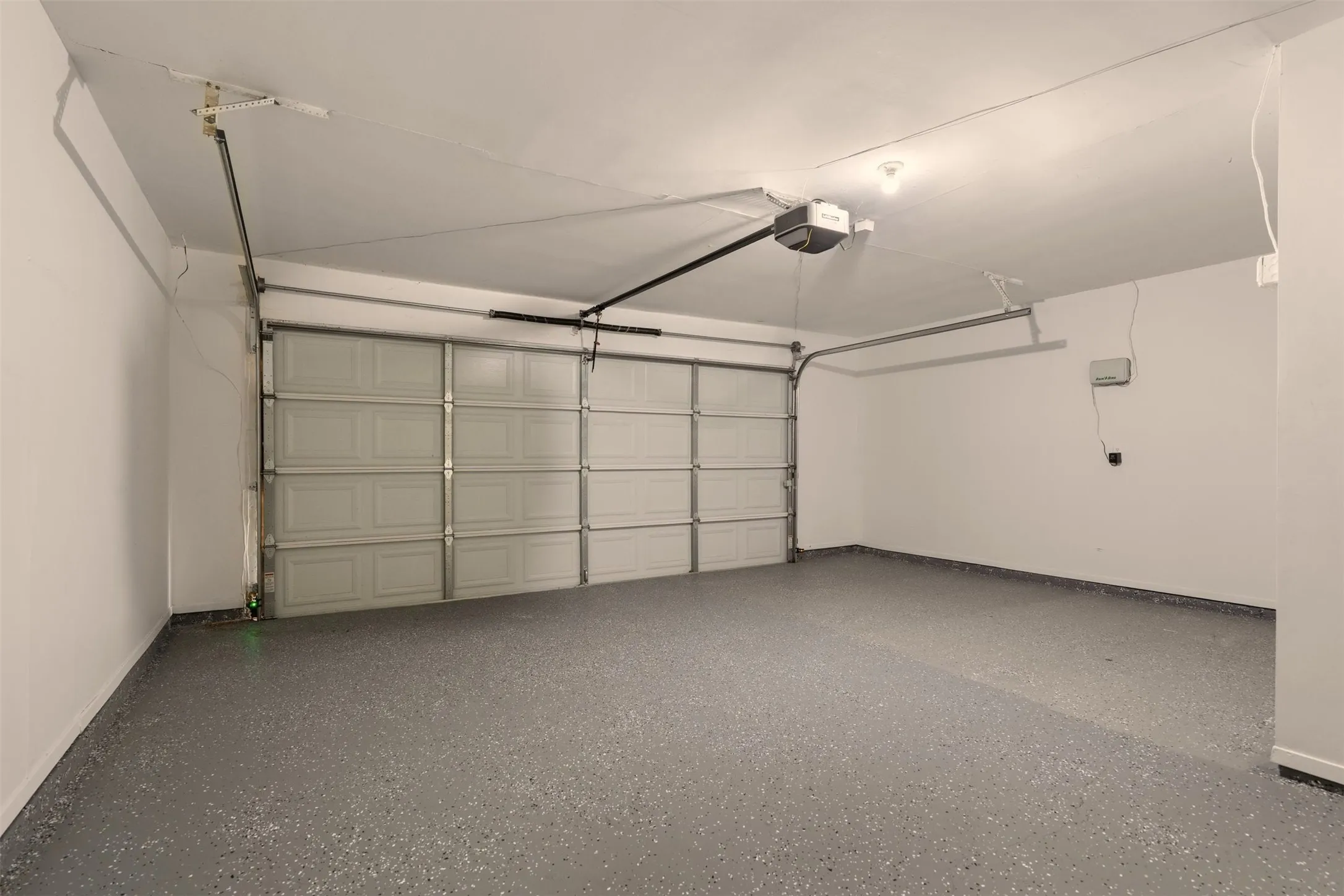 Two-car garage.