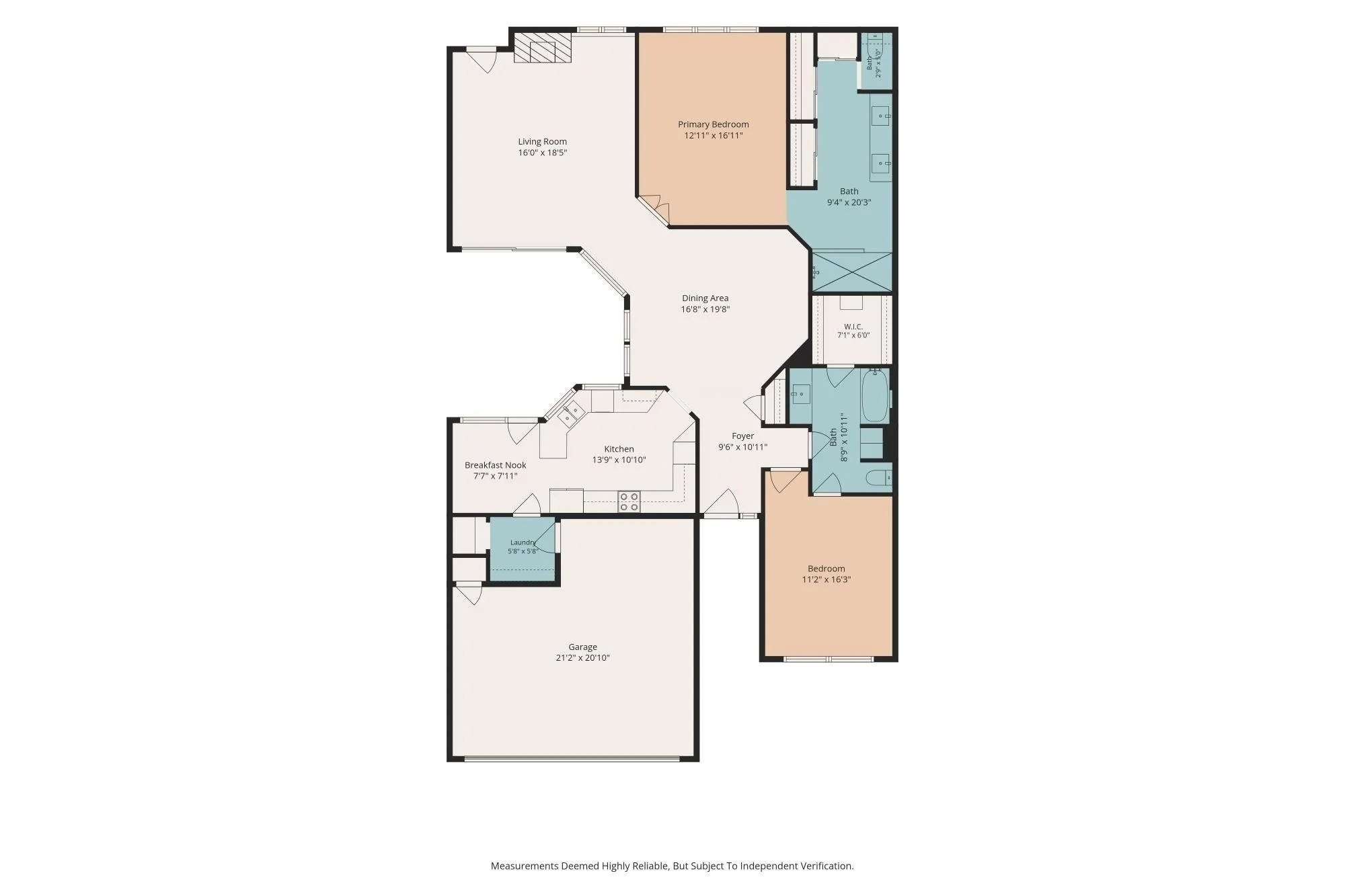 Floor plan. Measurements are approximate.