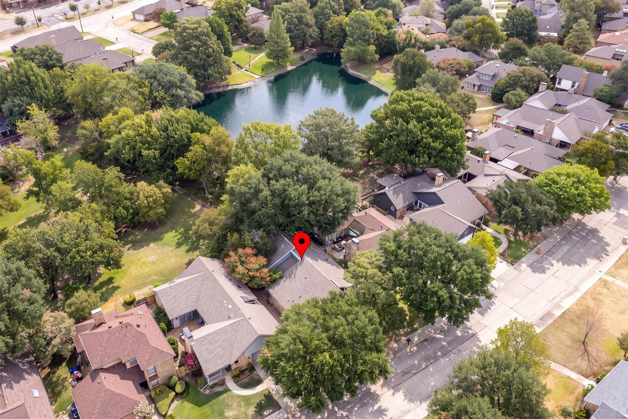 Aerial view of the home.