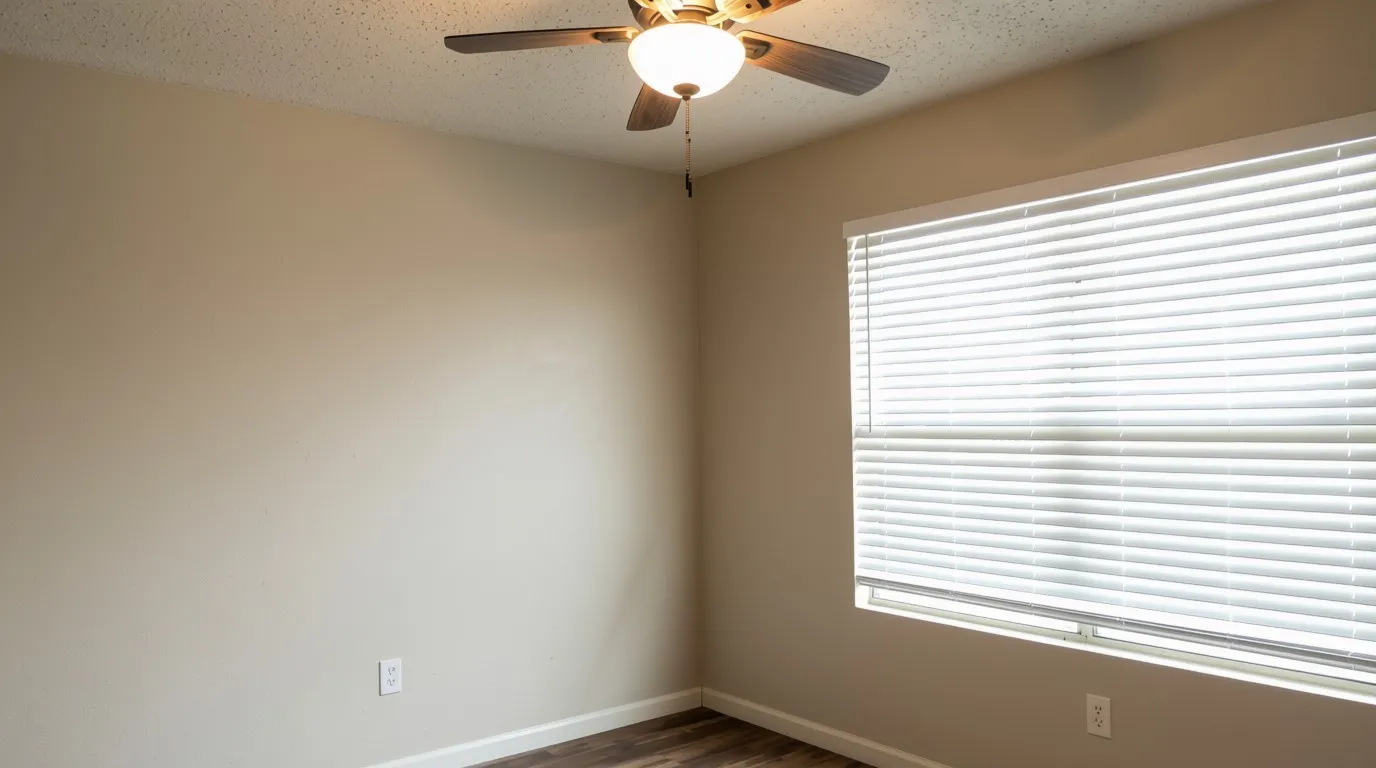 Wood-finish flooring with white trim