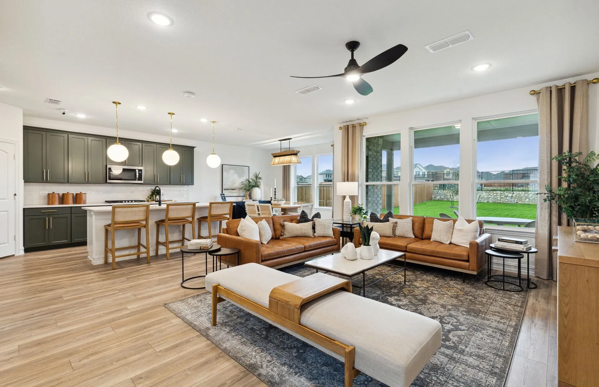 *Model Representation - Gathering room with view of main living areas