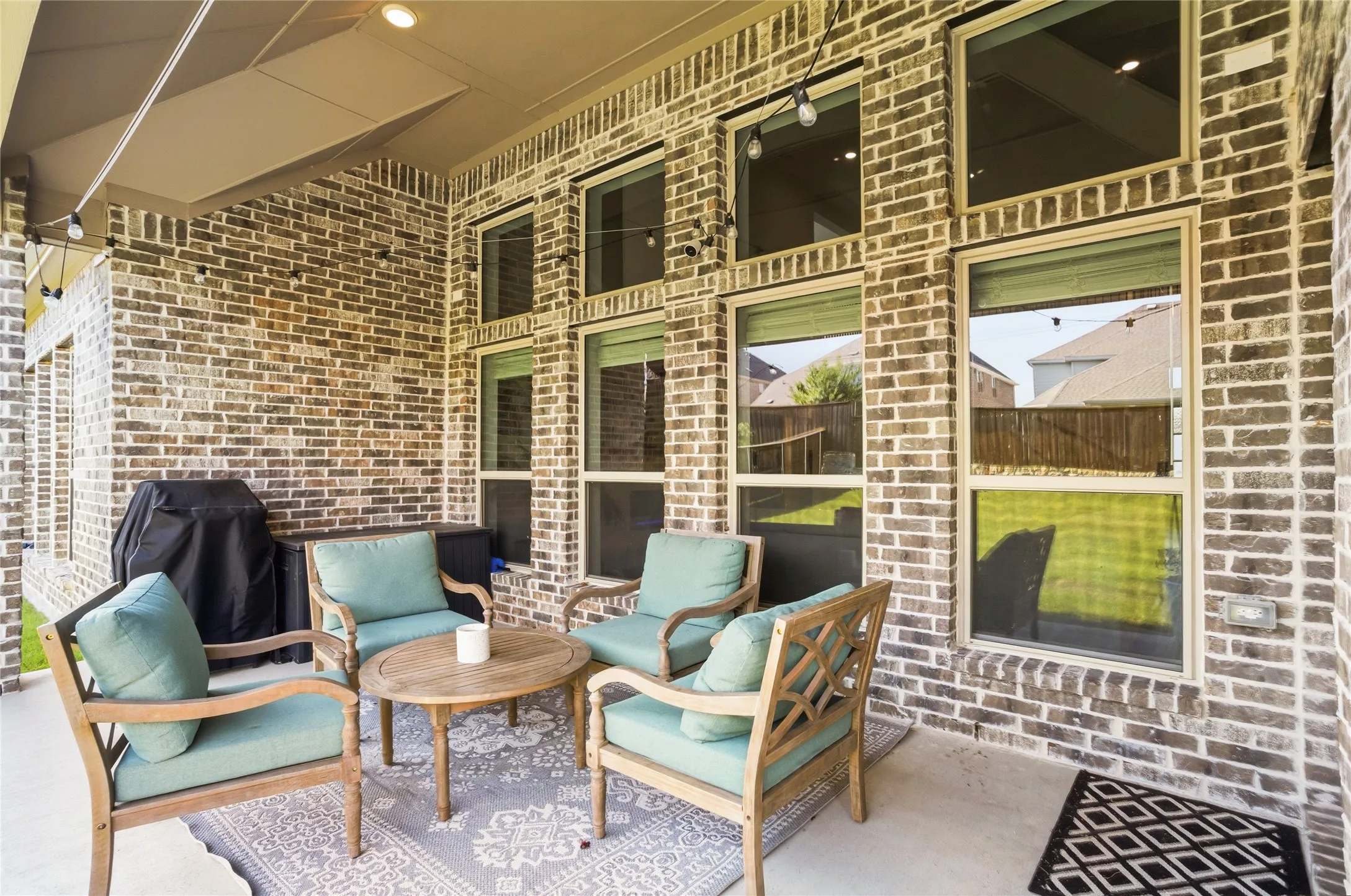 Back yard covered patio