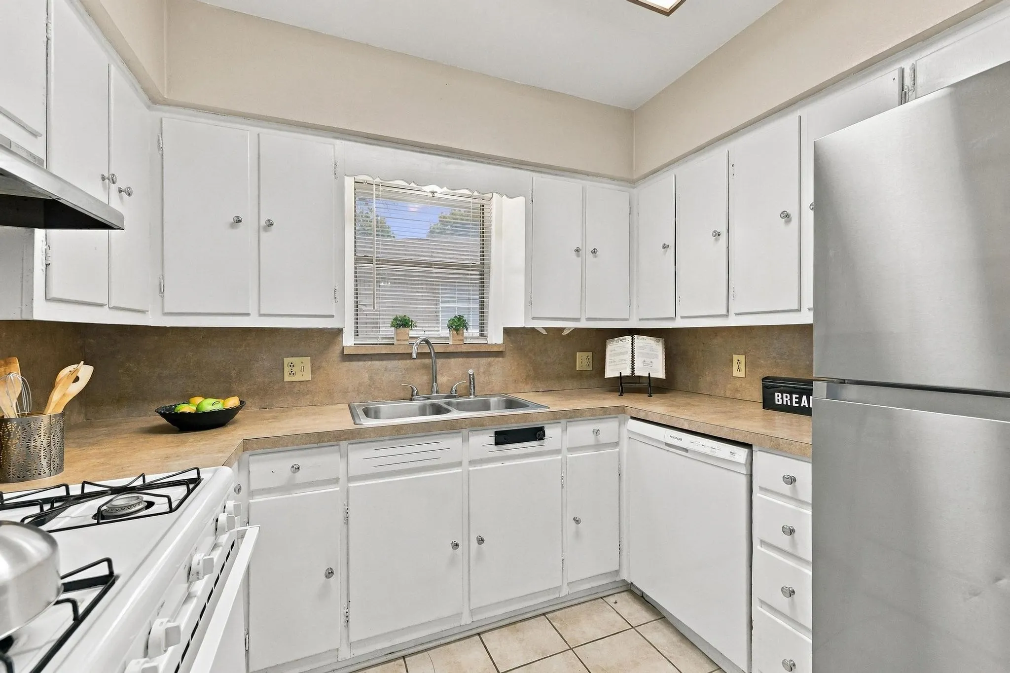 Built in cabinetry with plenty of storage and counter space.