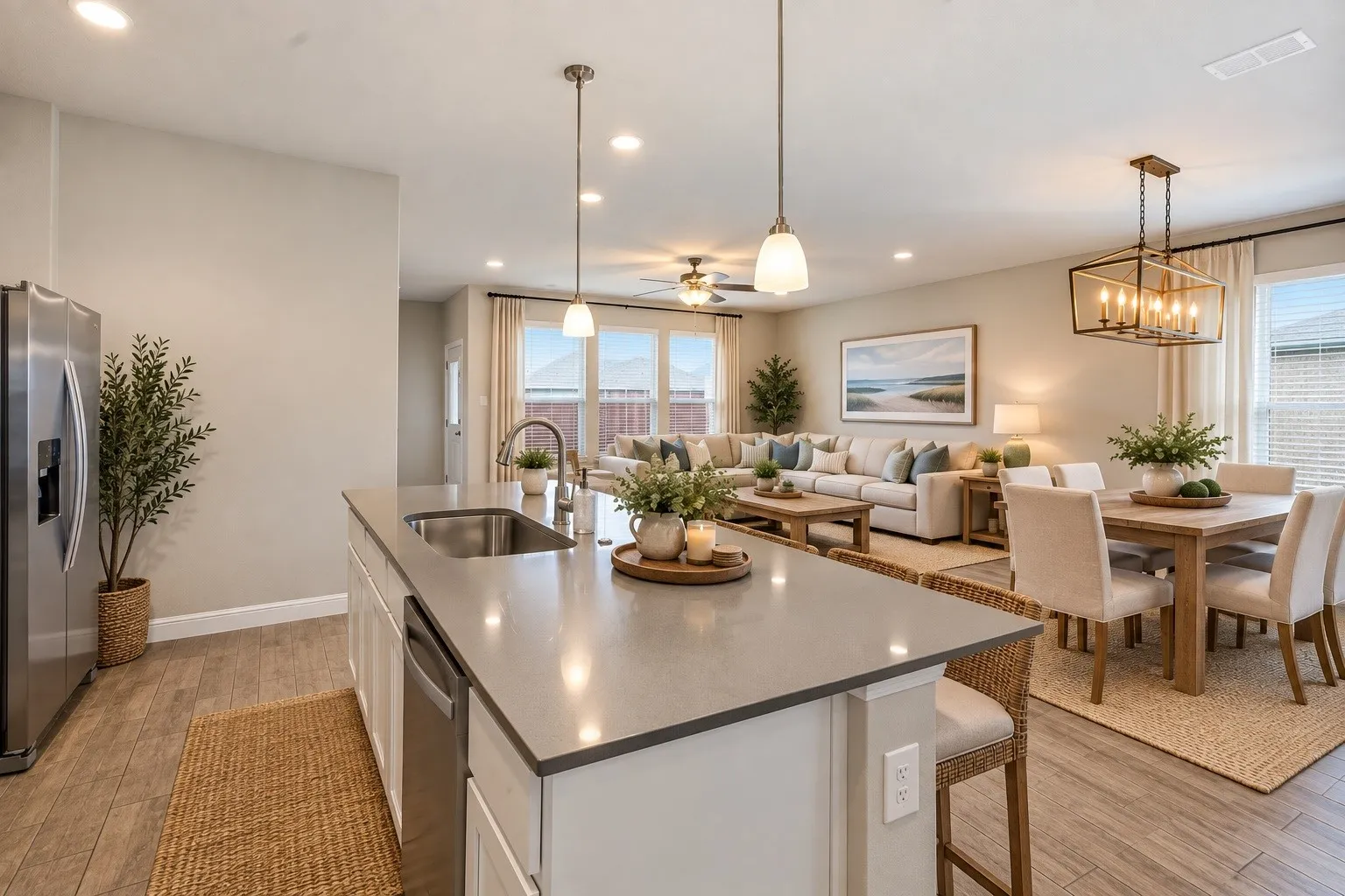 True Open Concept (virtually staged)