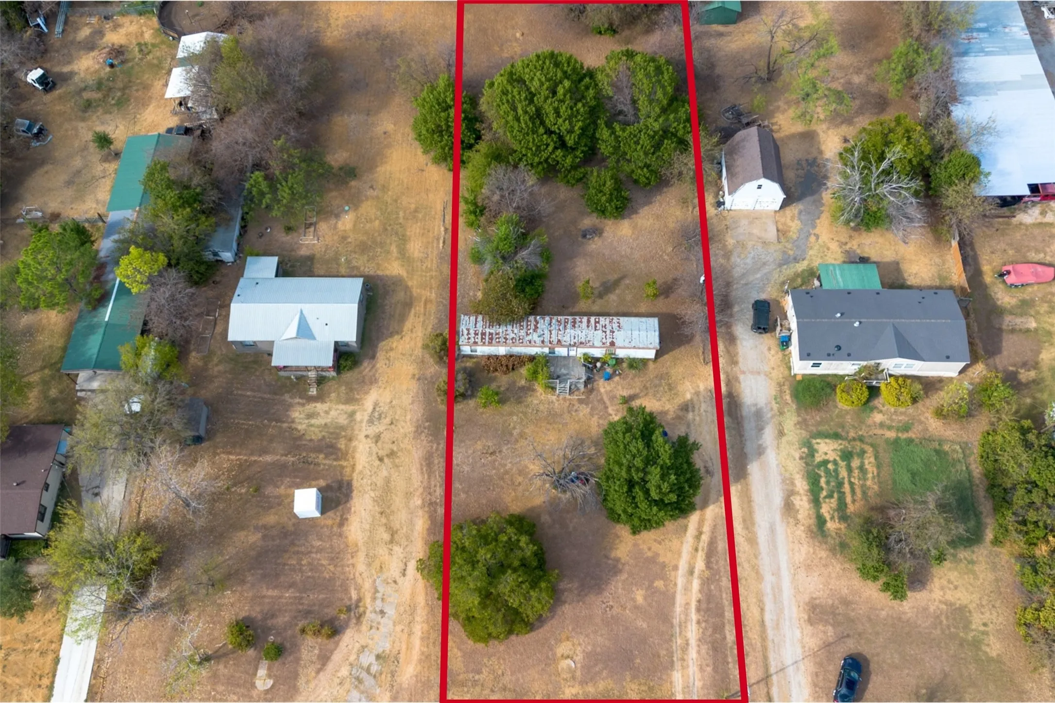 Aerial View - Facing Home from Lonesome Dove Drive - Boundaries are Approximate