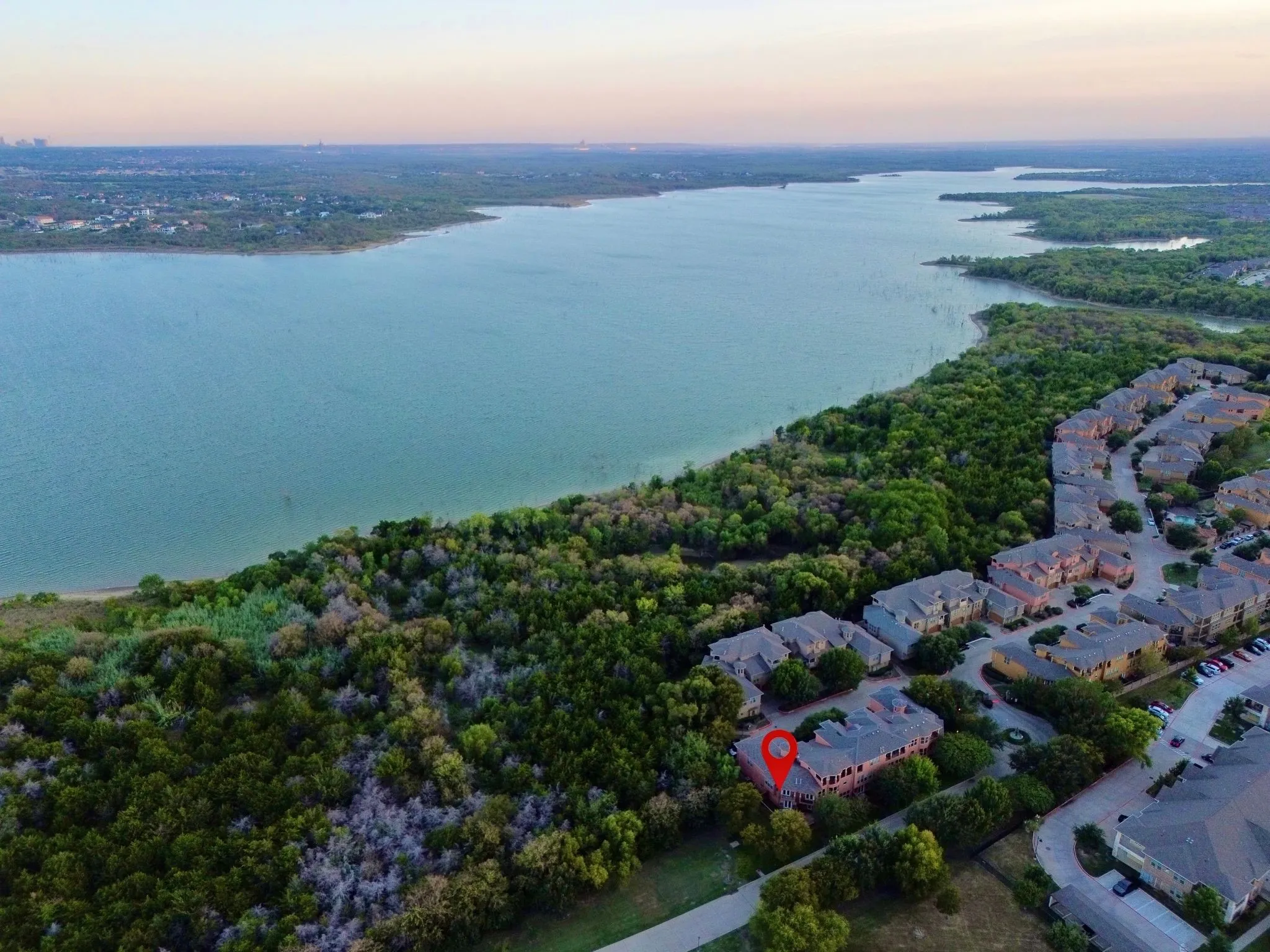 Ariel View featuring close proximity to Joe Pool Lake and greenbelt