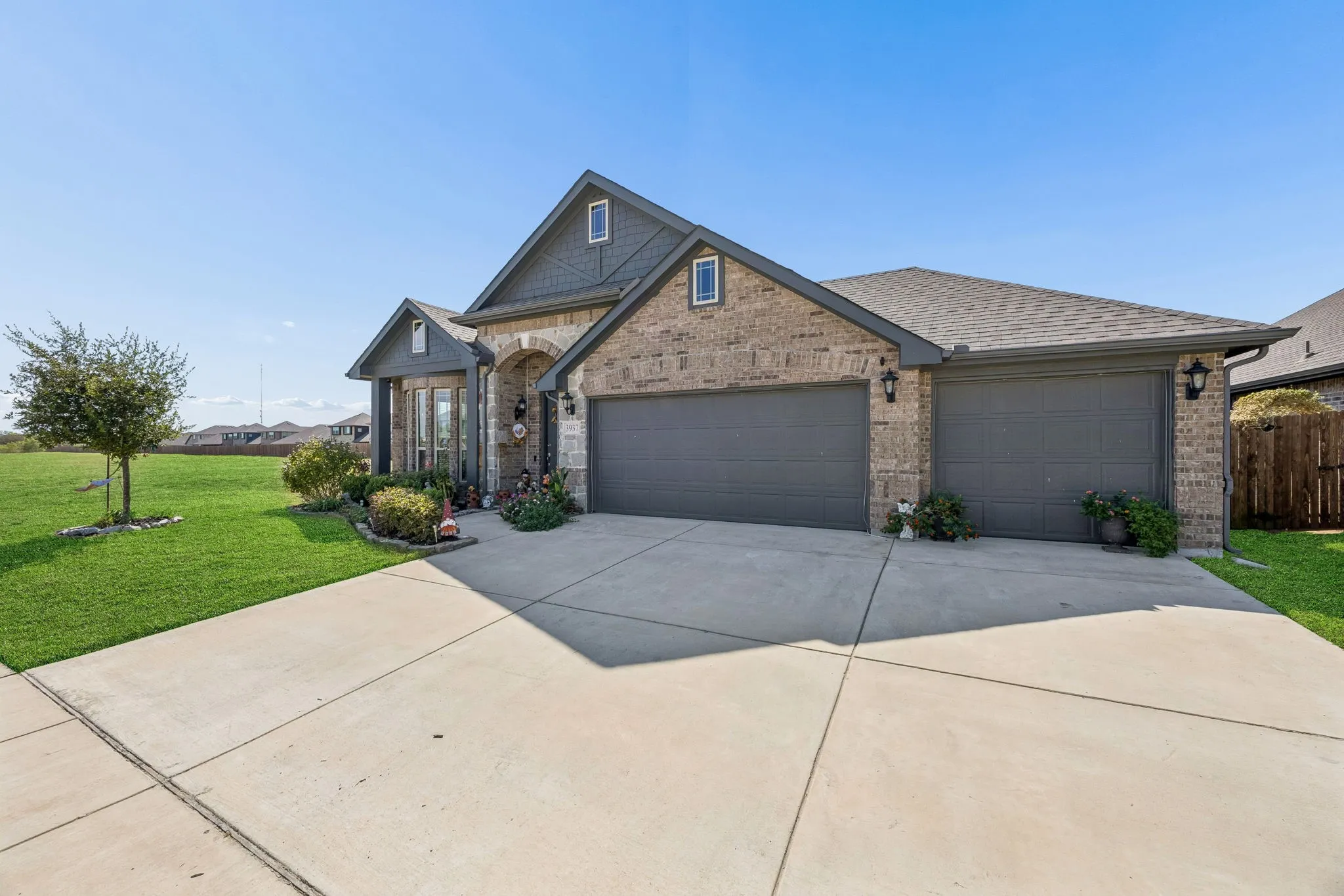 The 3 car garage is such a great benefit!