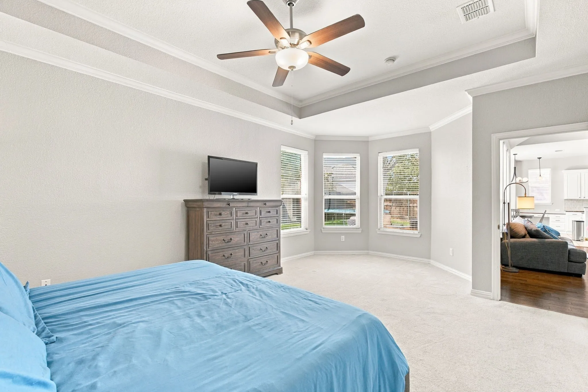 Room for exercise equipment or a reading nook