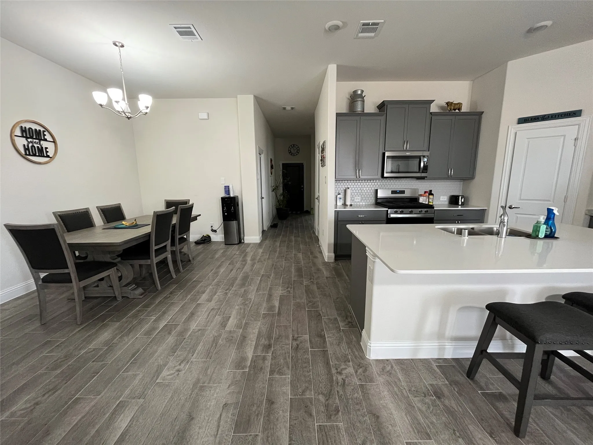 dining and kitchen