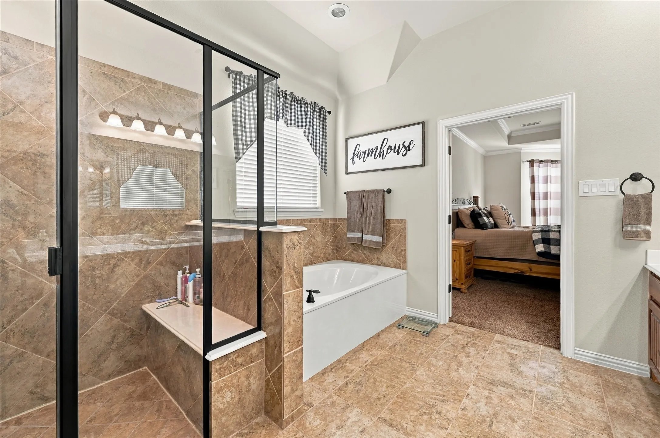 Oversized primary shower