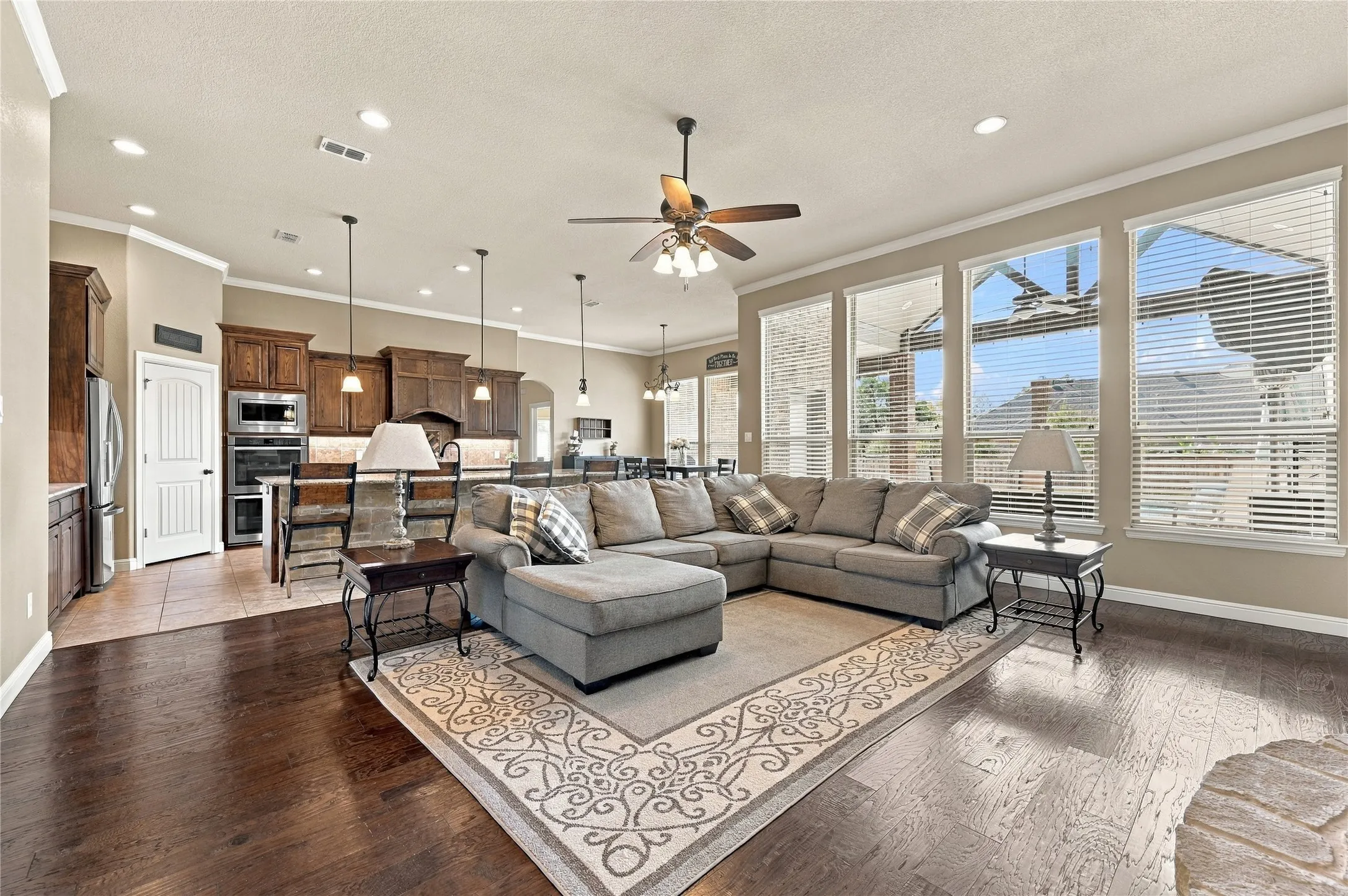 Tons of natural light in this gorgeous living room