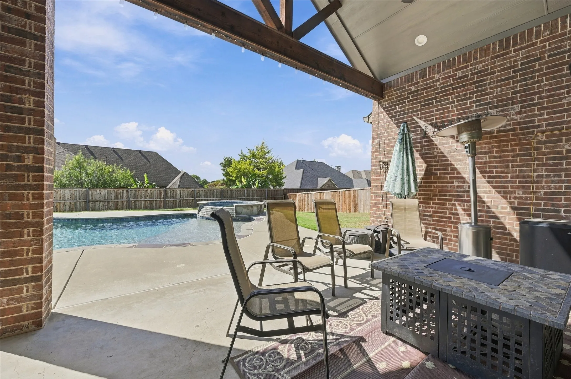Oversized covered patio