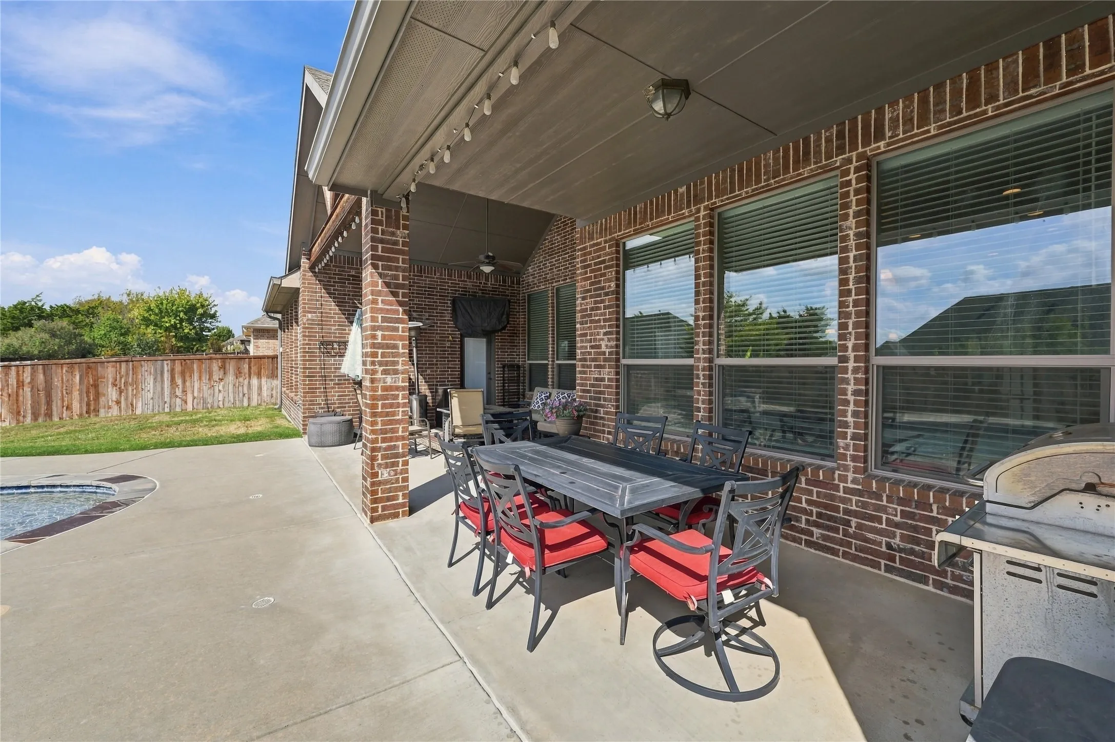Extended covered patio