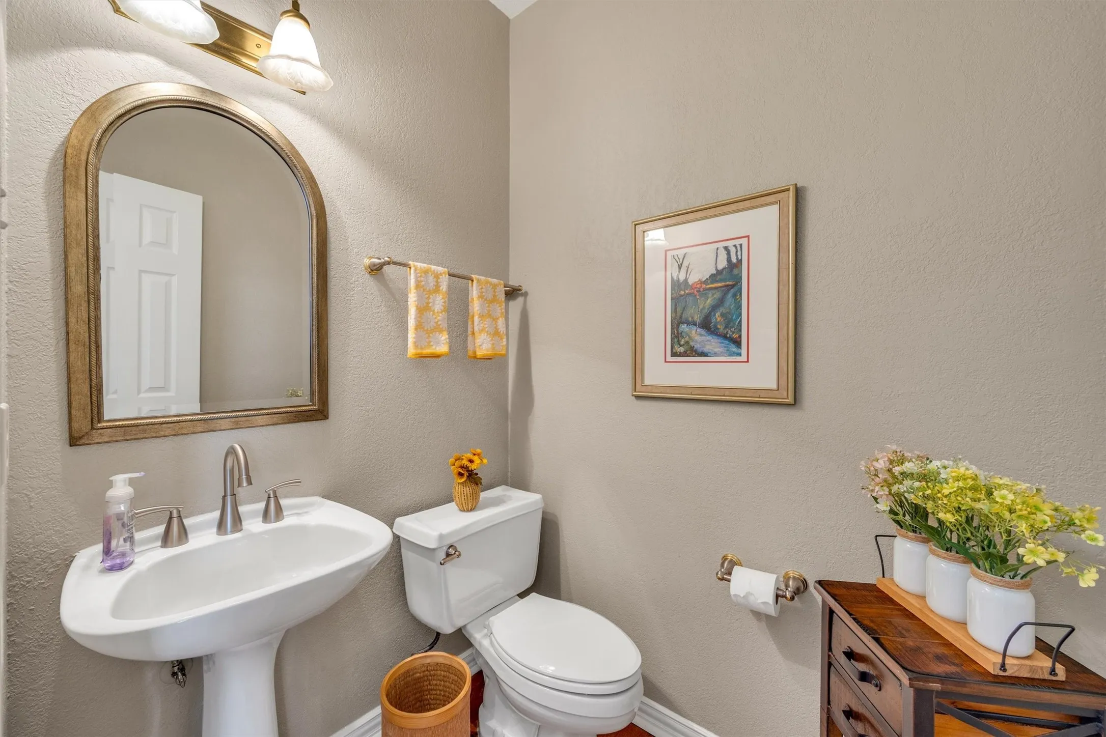 Powder bath on the first floor for guest use.