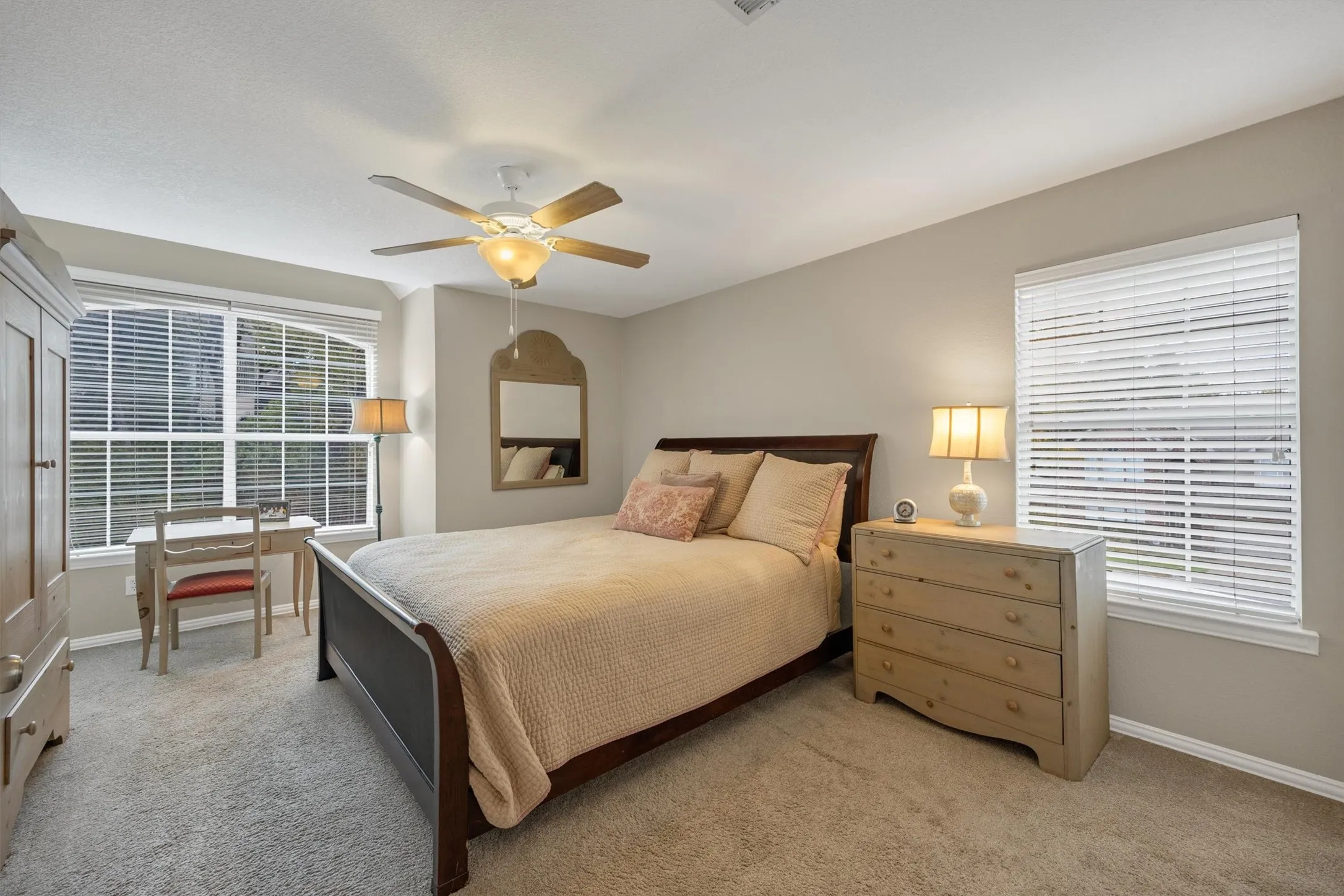 This is the third bedroom that easily fits a king size bed.