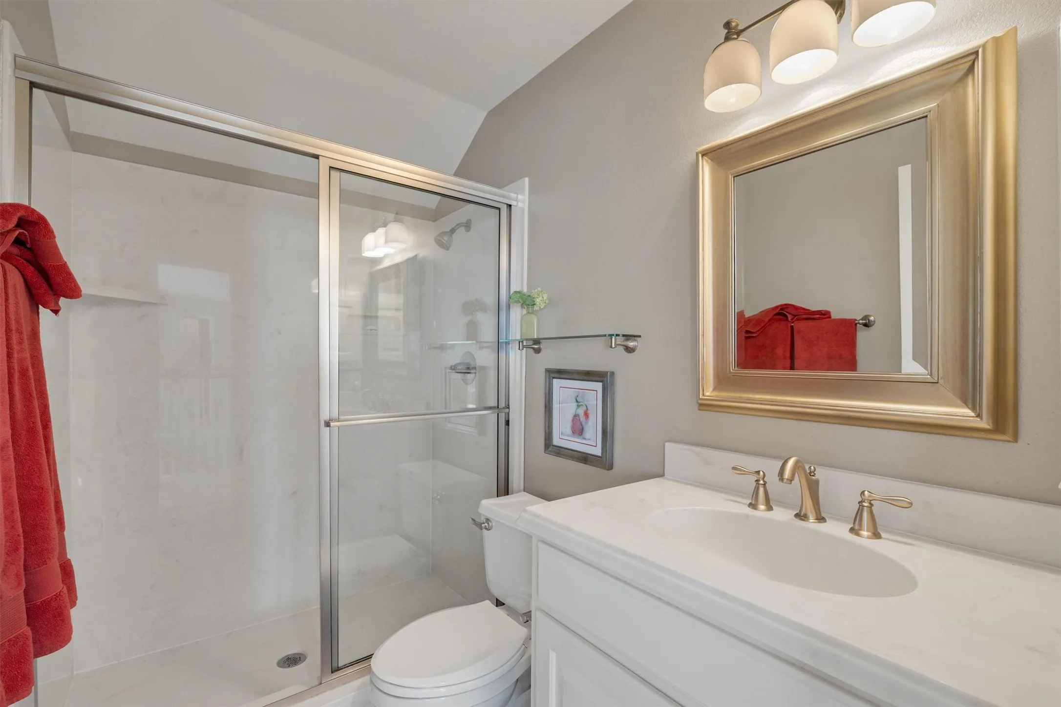 This is the third full bathroom with a walk-in shower.