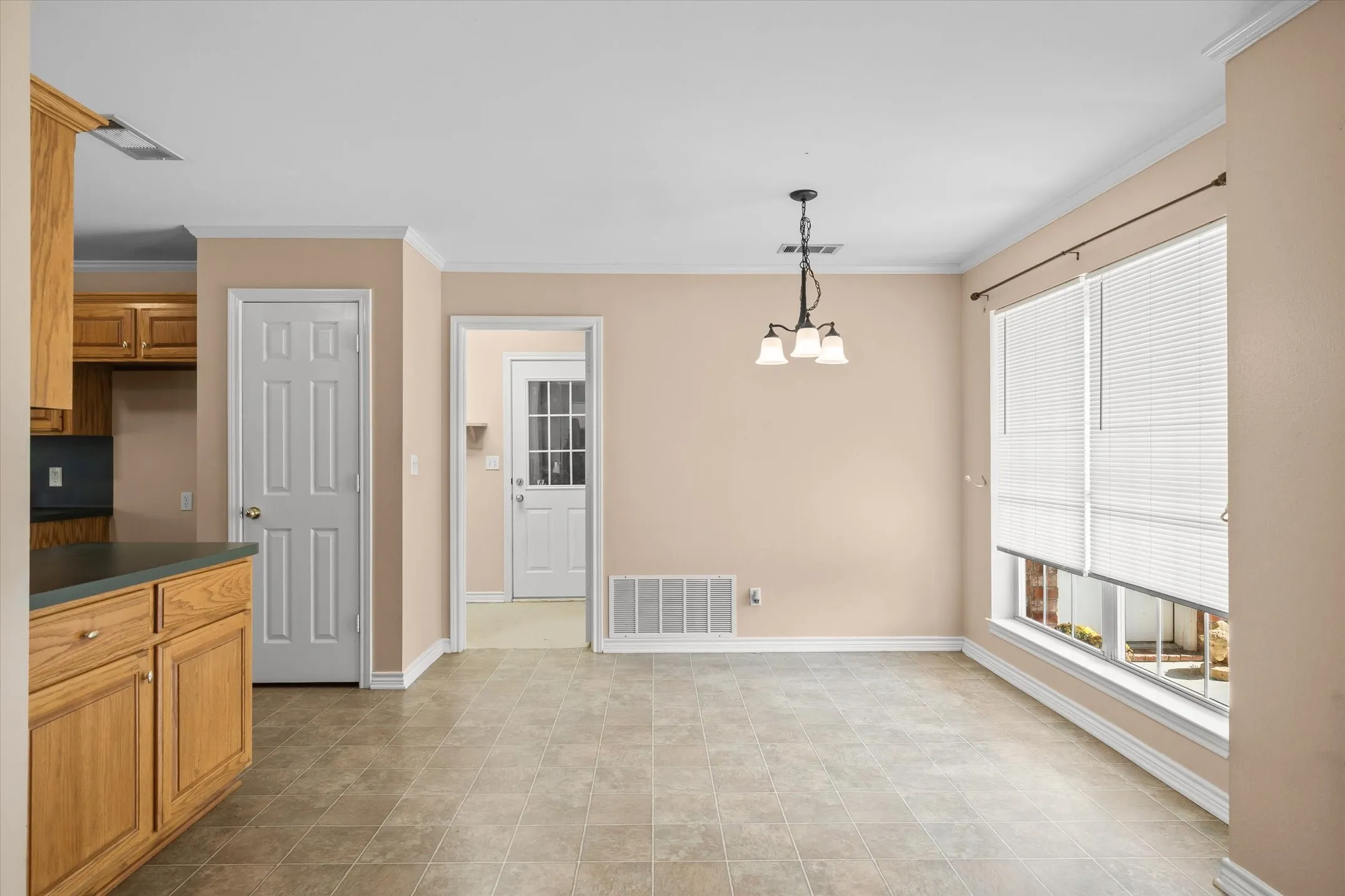 Dining area just off the kitchen