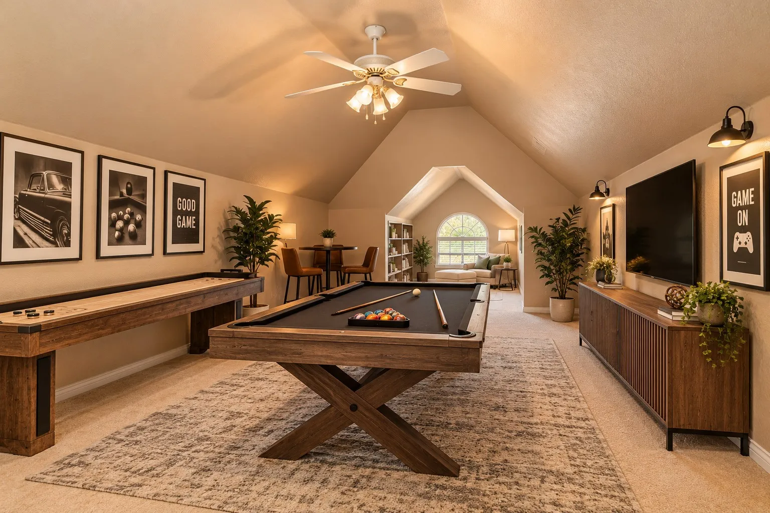 Upstairs bonus room virtually staged