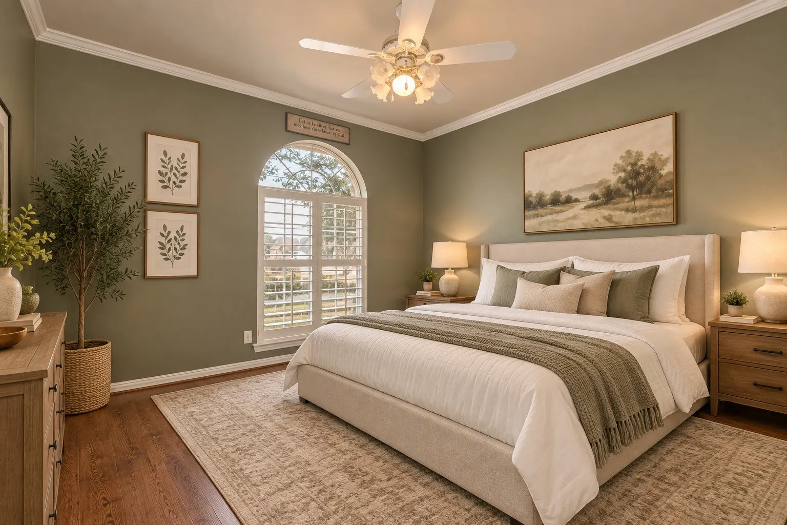 Secondary bedroom virtually staged