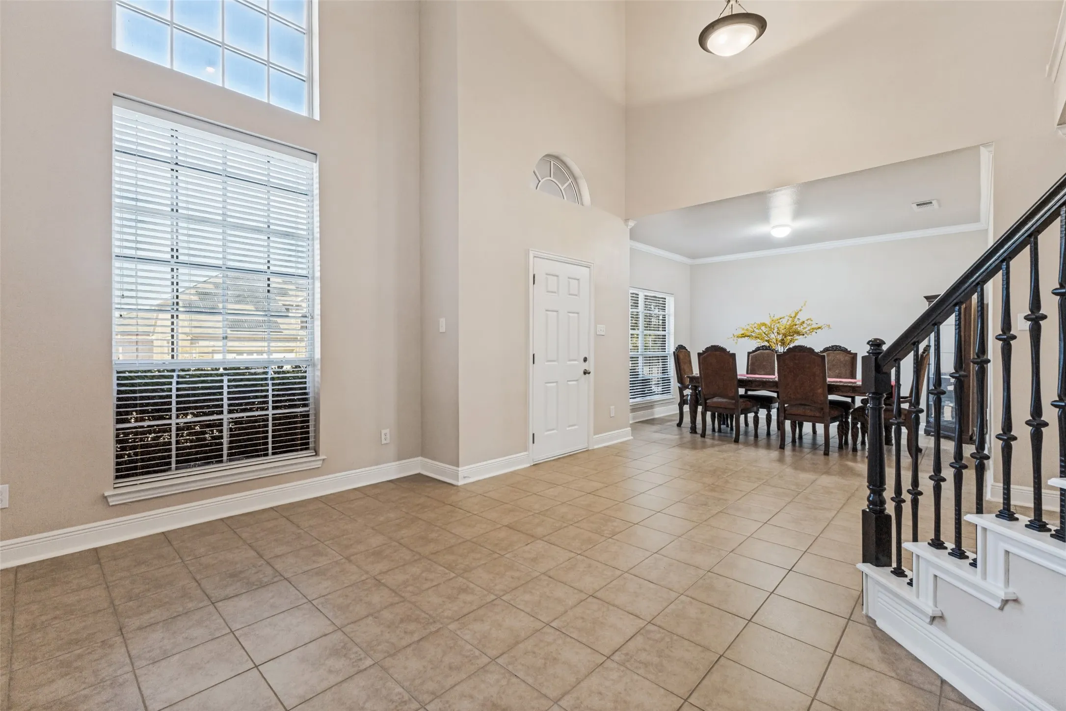 Tall ceilings and windows in formal living rooms