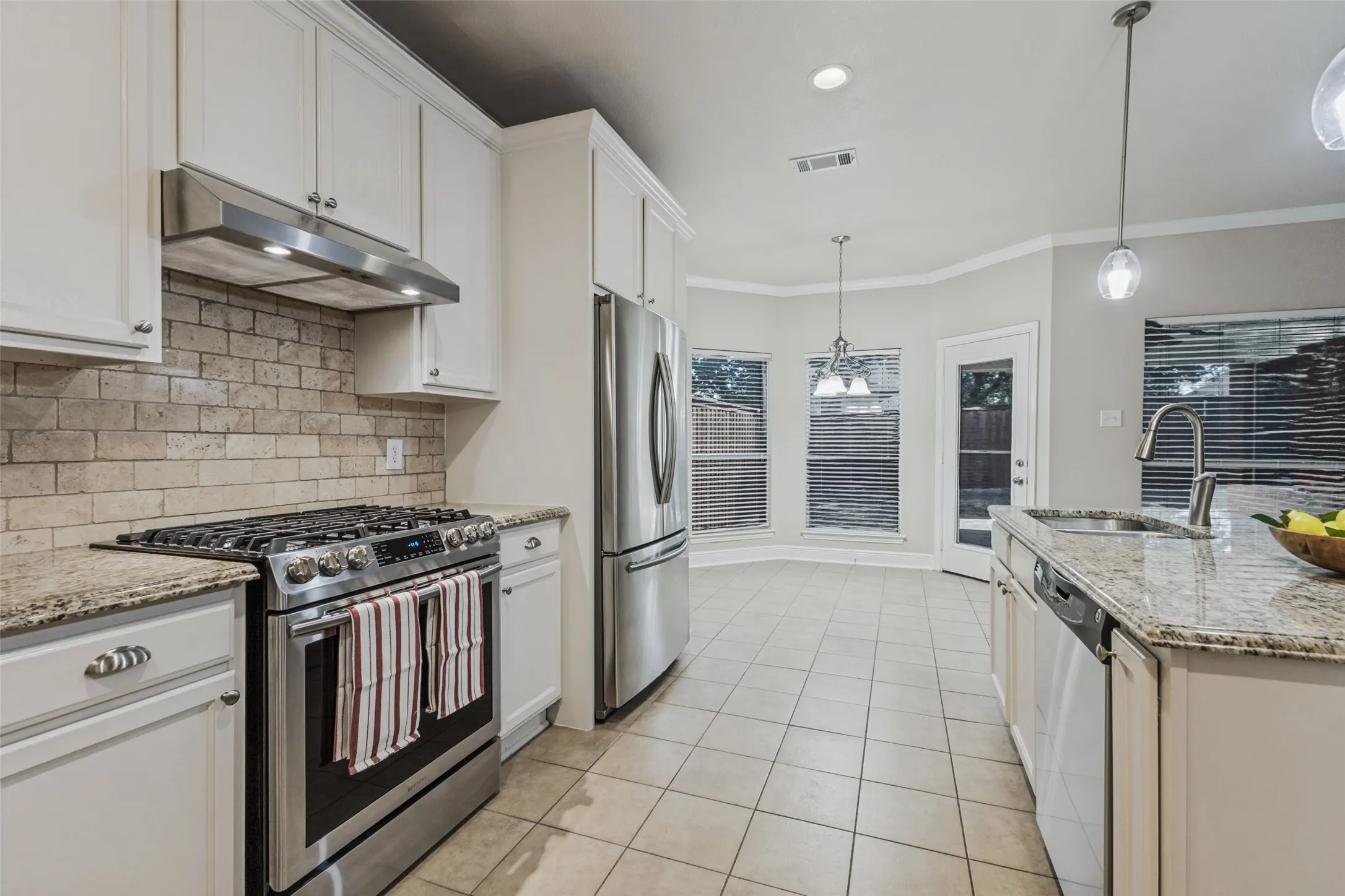 Breakfast room adjacent to kitchen