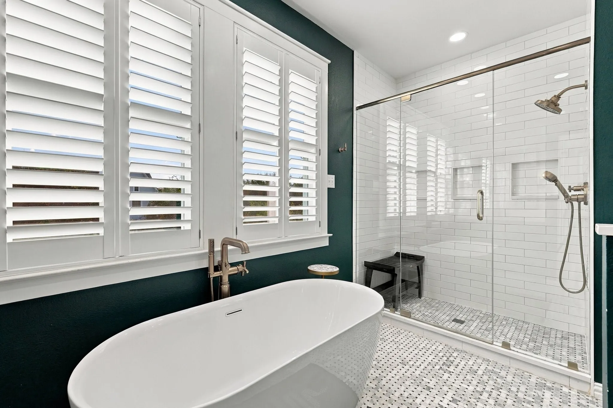 Extended walk-in shower