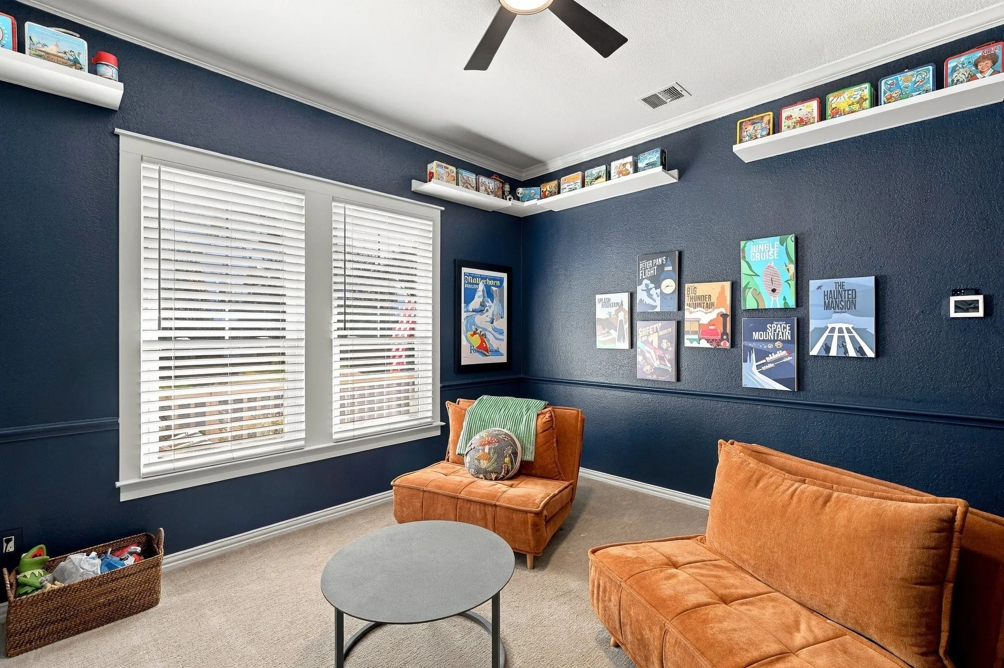 Living room is off the kitchen
