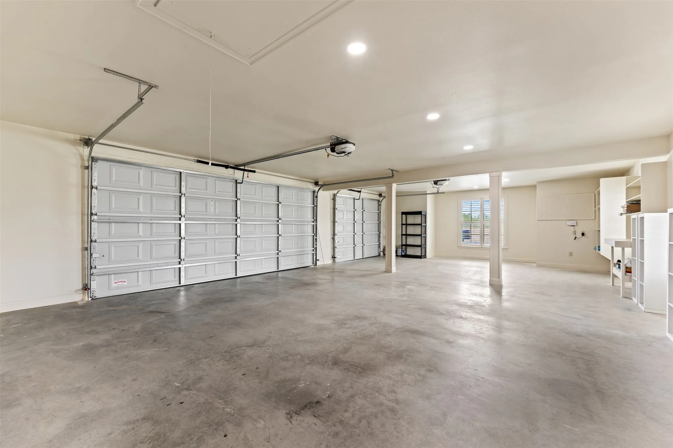 Three Car Garage with plenty of storage
