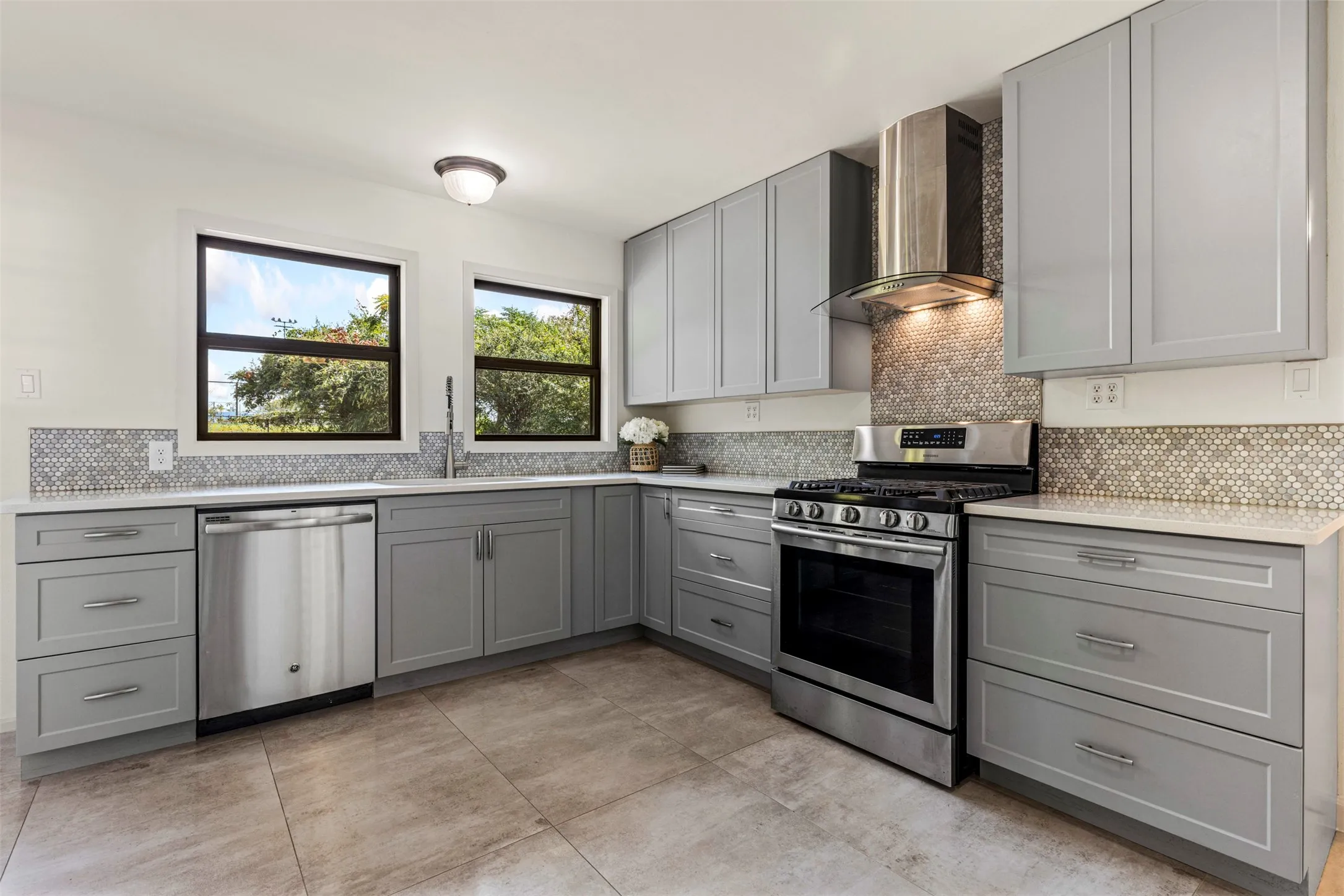 Updated kitchen with Quartz Countertops