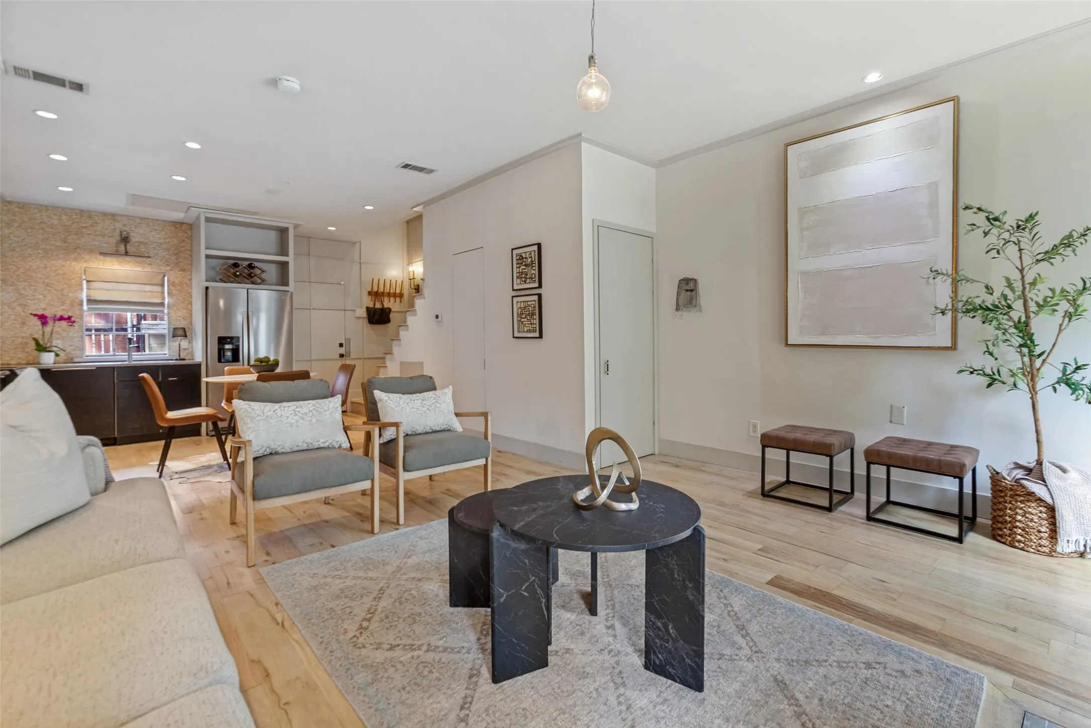 Recessed lighting & beautiful millwork