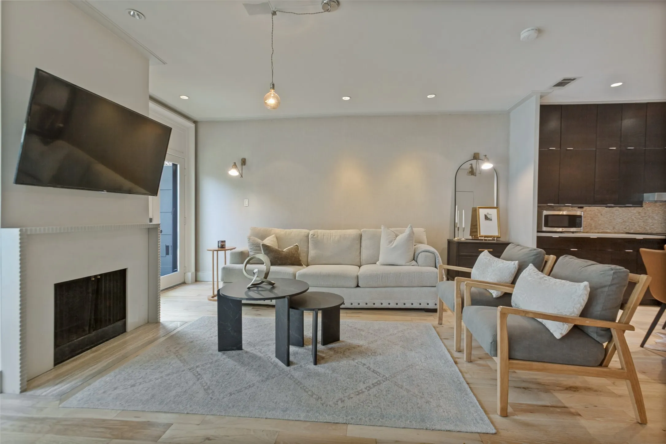 Marble fireplace