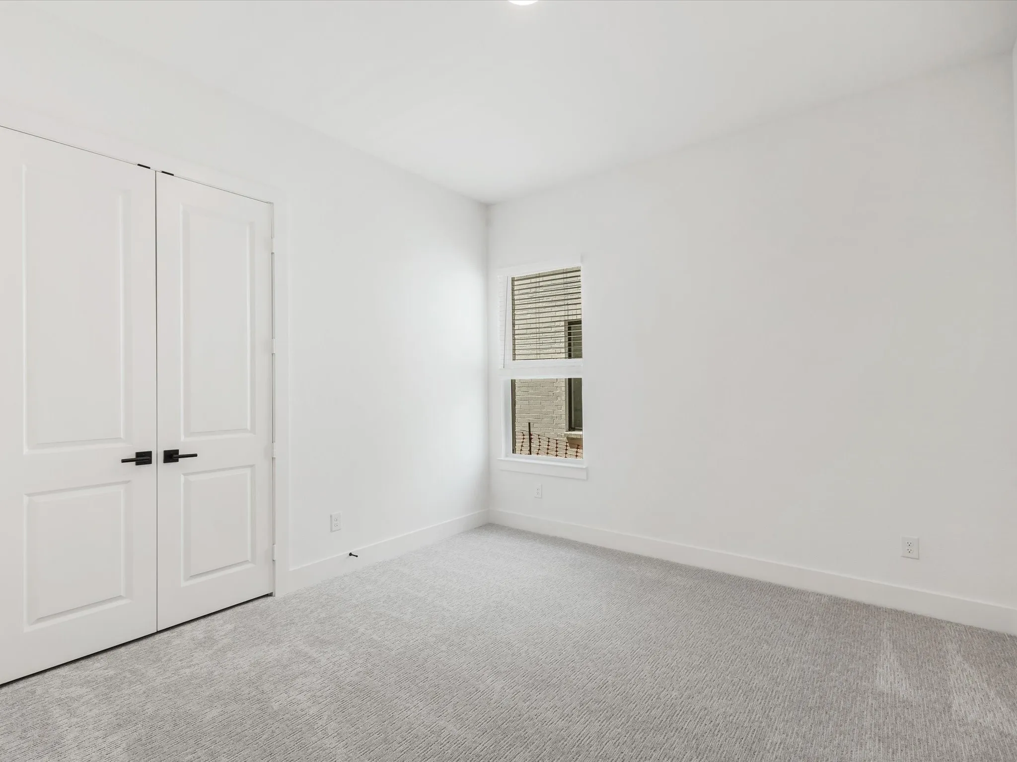 Downstairs Mother in law suite with ensuite featuring carpet floors and a closet