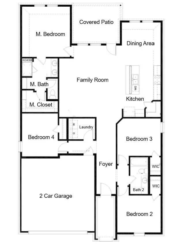 Open and spacious floor plan