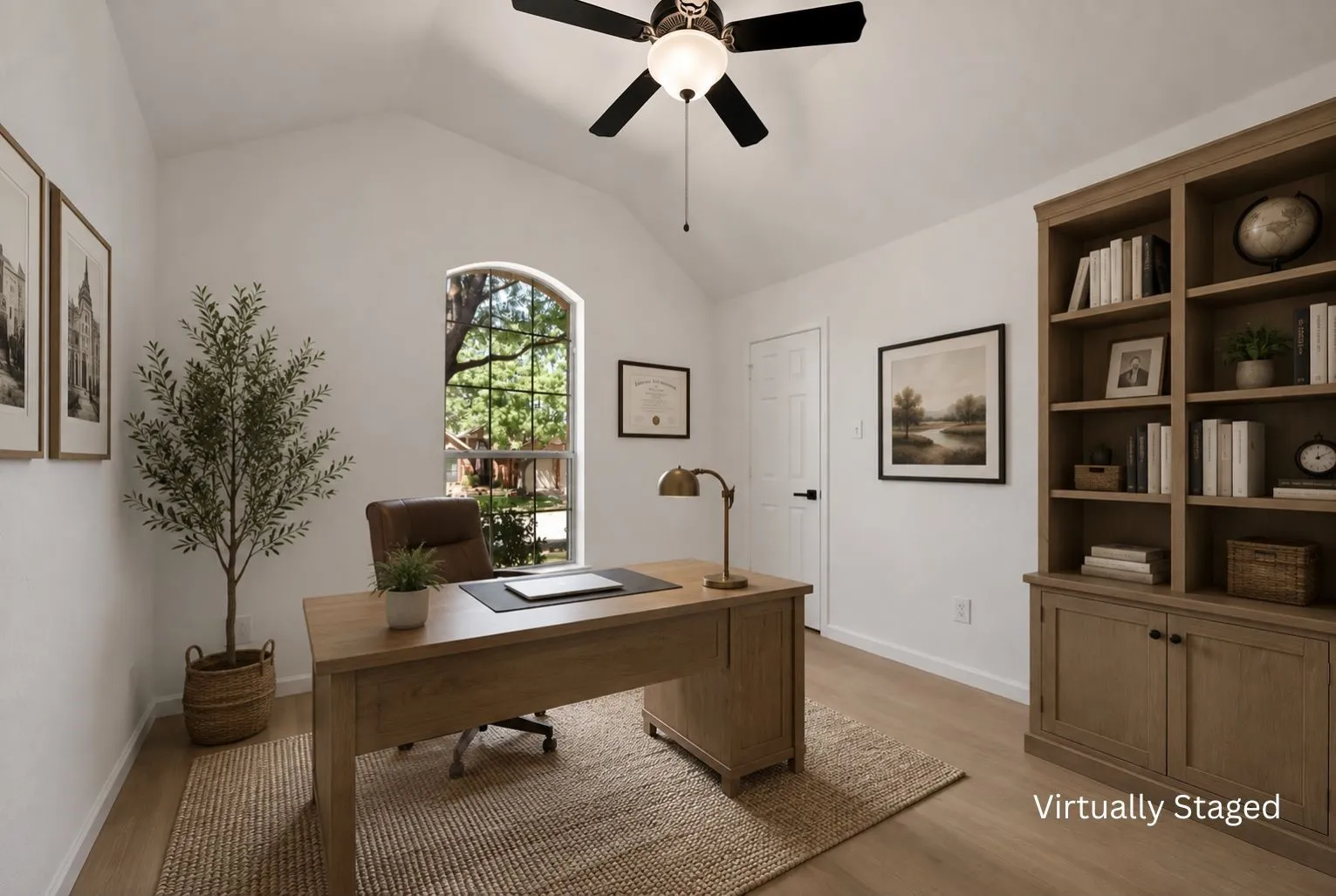 Virtually staged bedroom