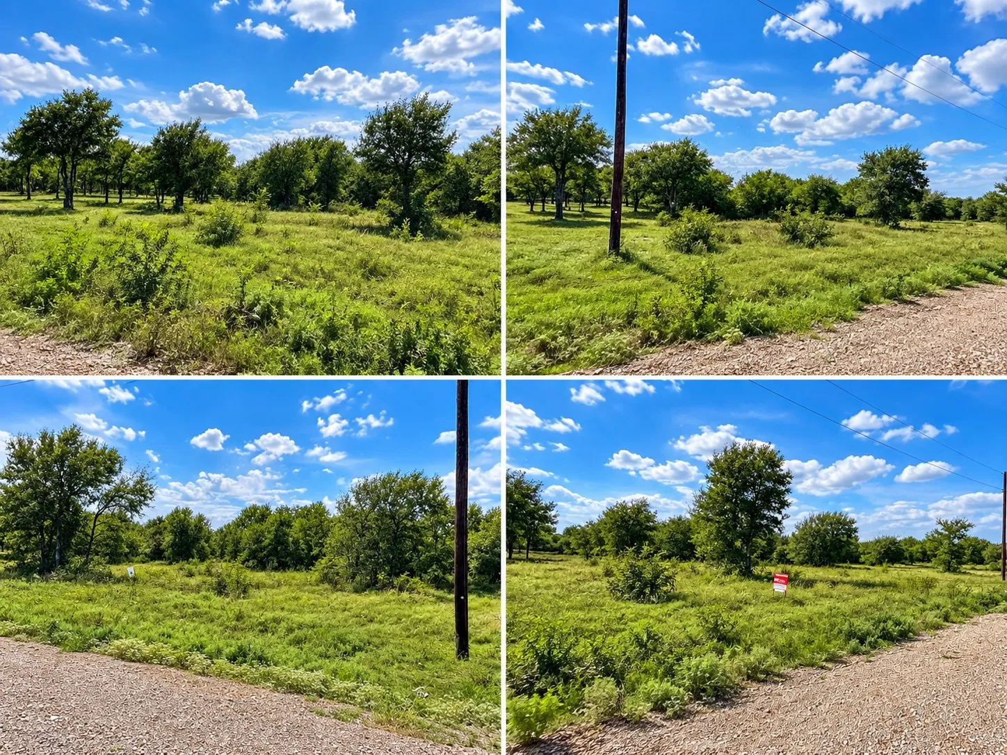 Lot 18 has electric pole at the road