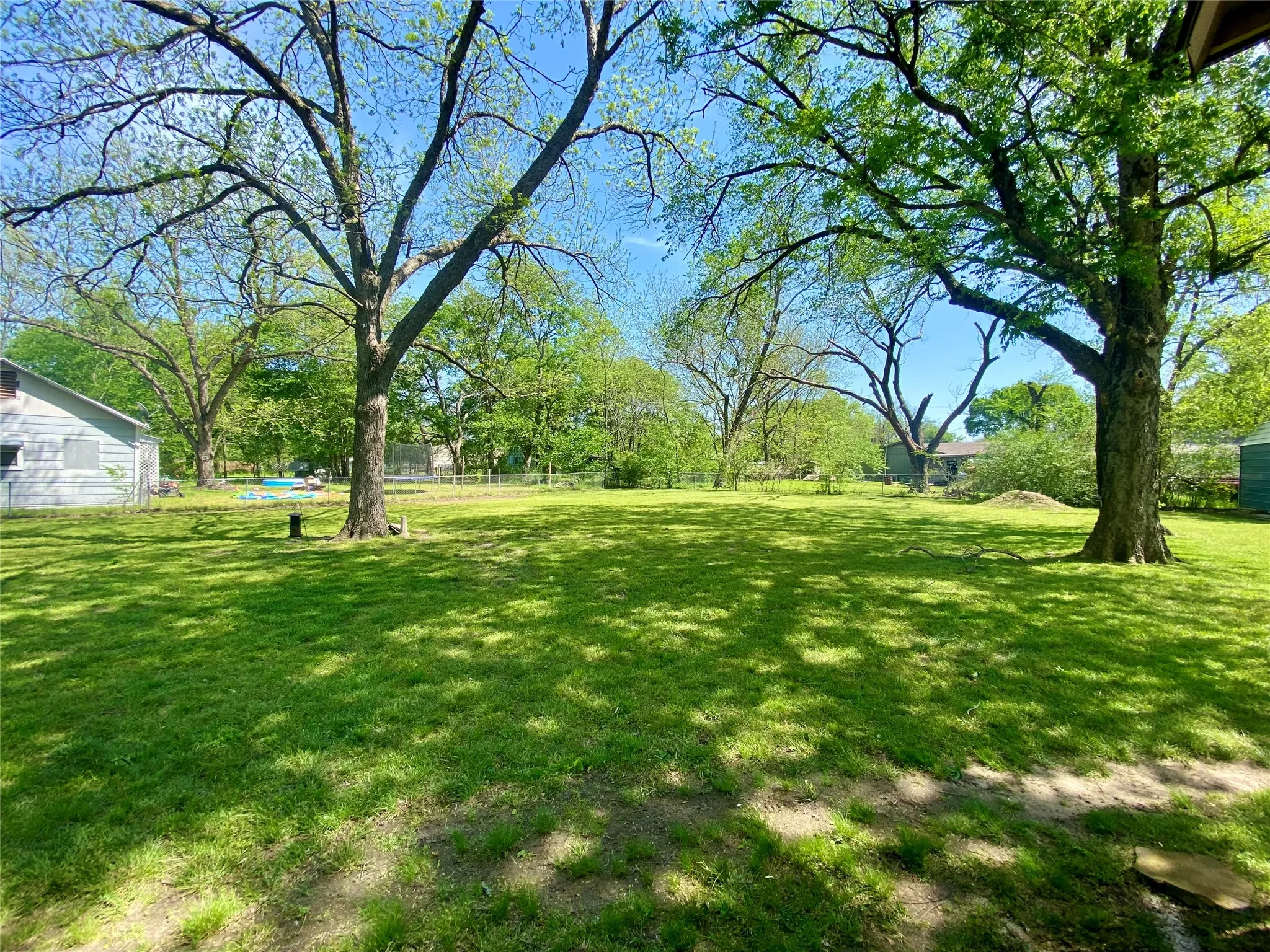 Fenced back yard
