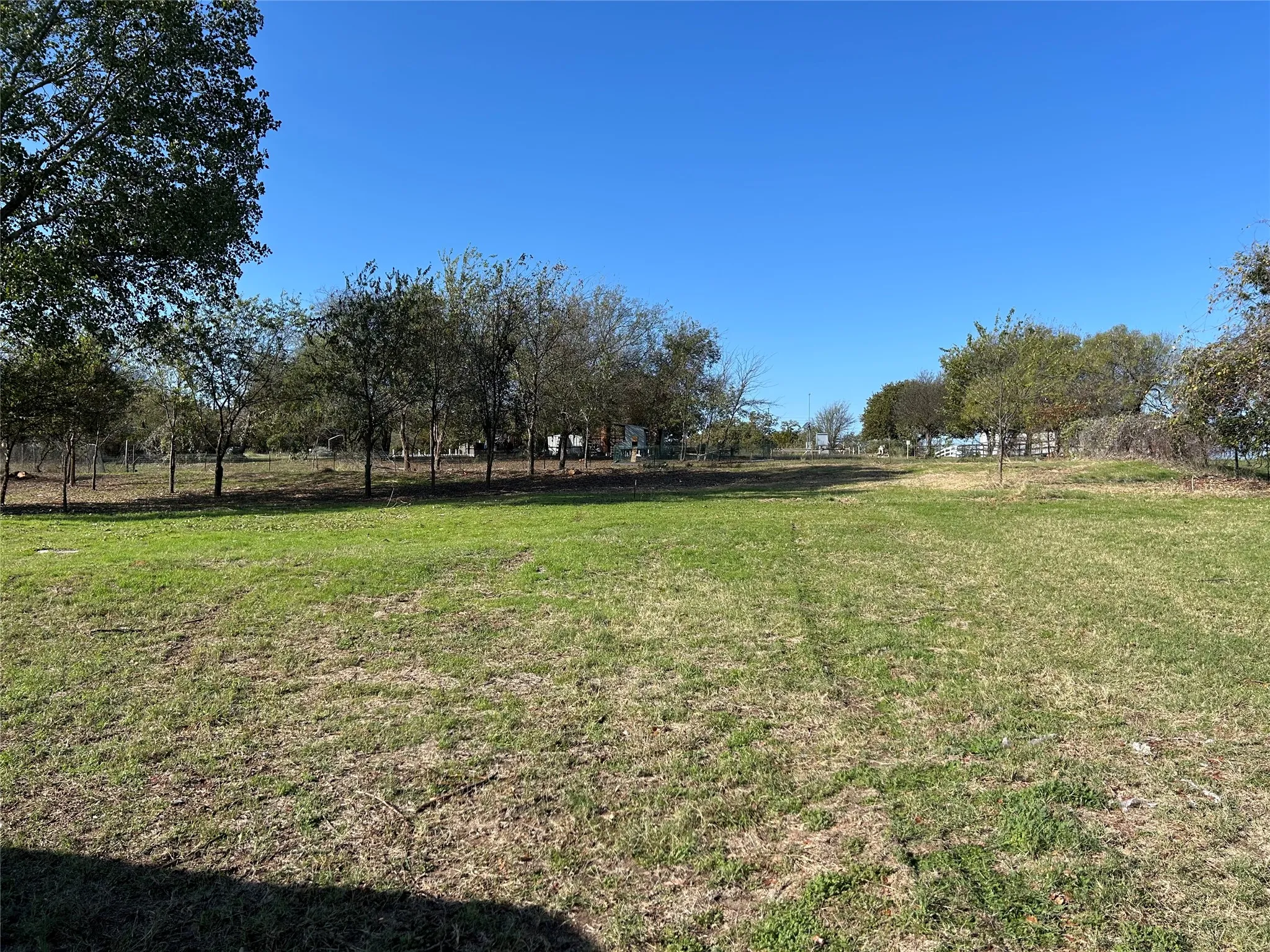 Expansive lot with mature trees and a clear, level terrain