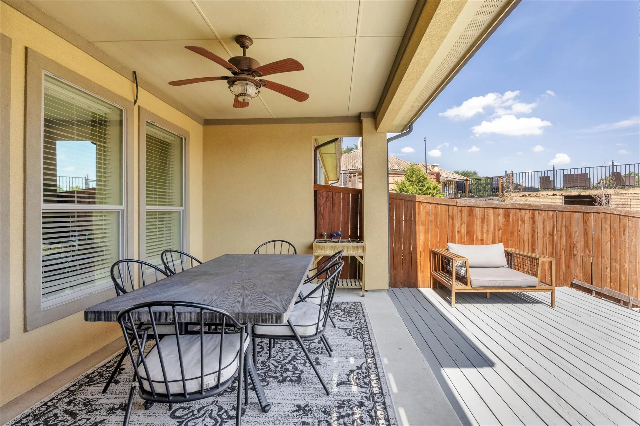 Great covered patio
