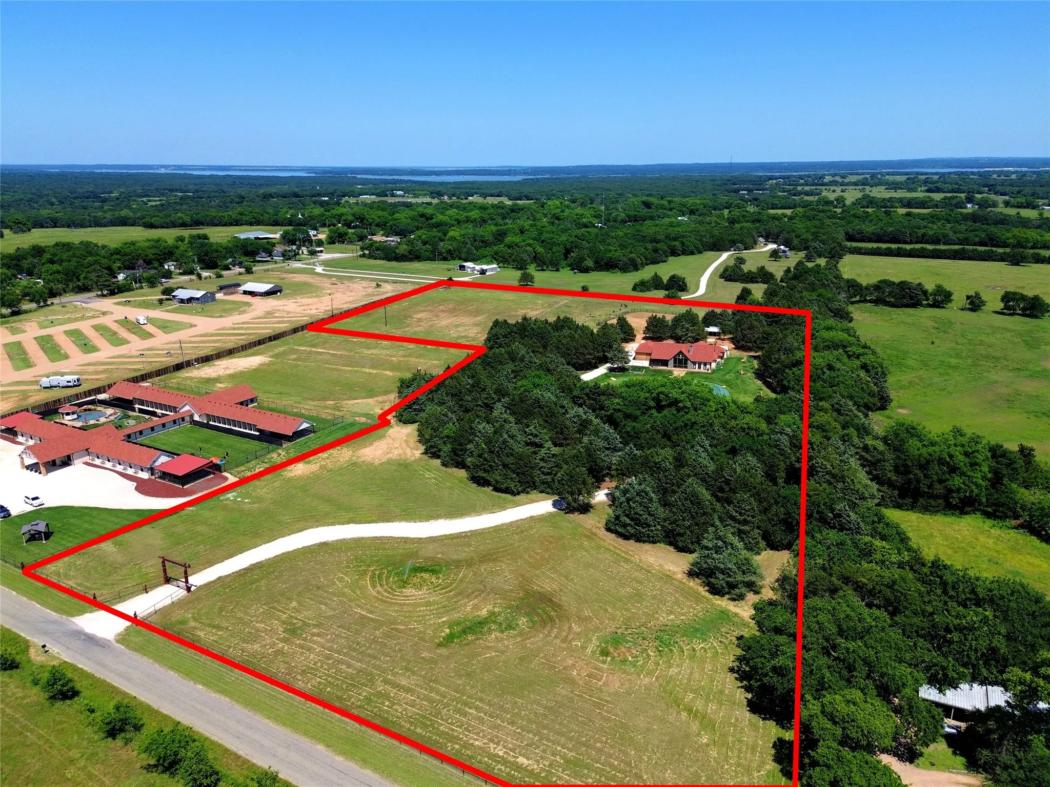 Aerial with approx. property line