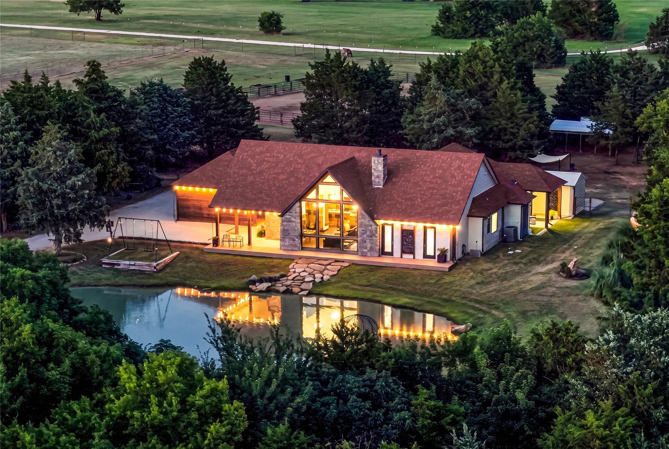 Aerial view of home