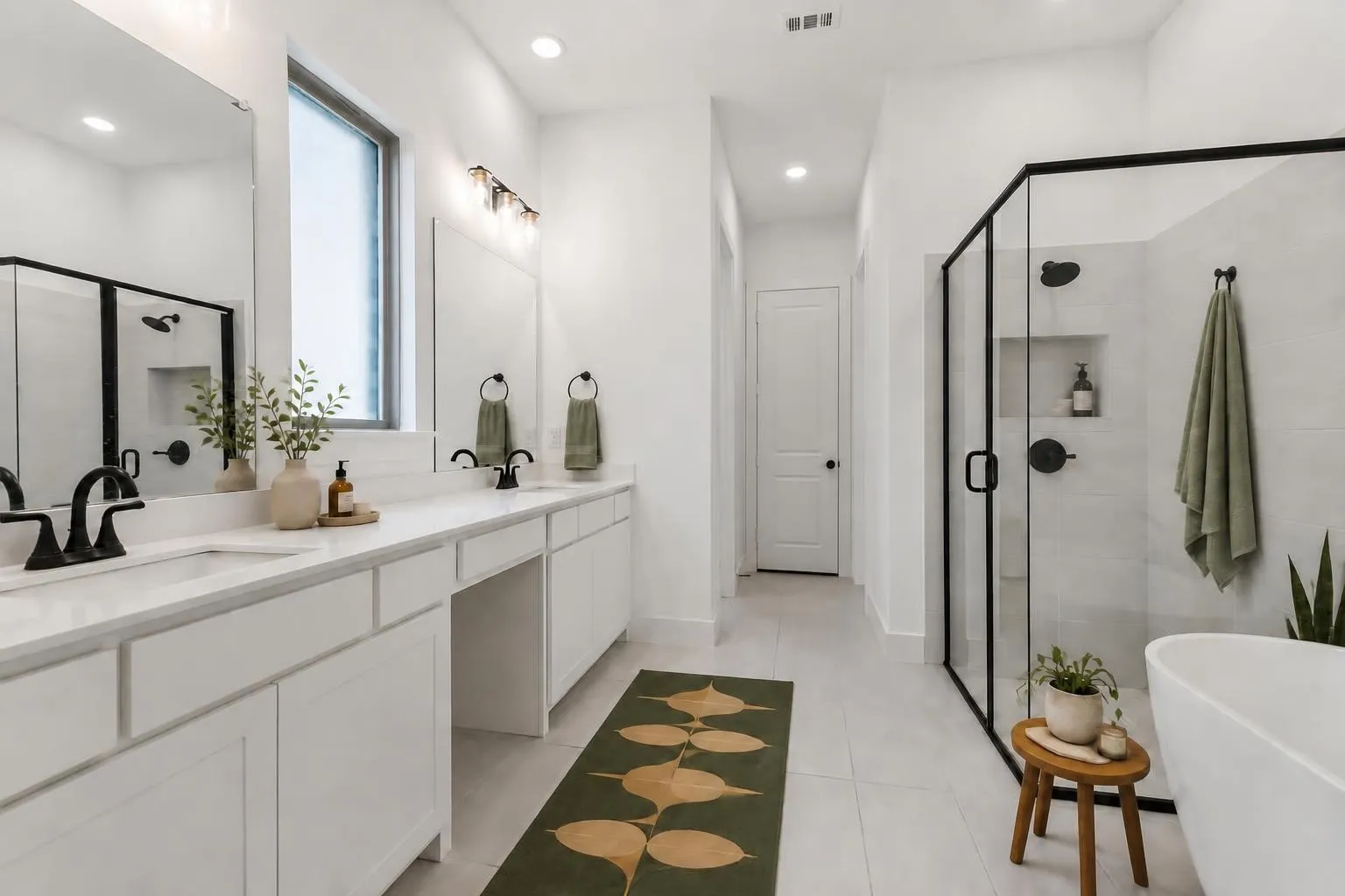 Virtually staged bathroom