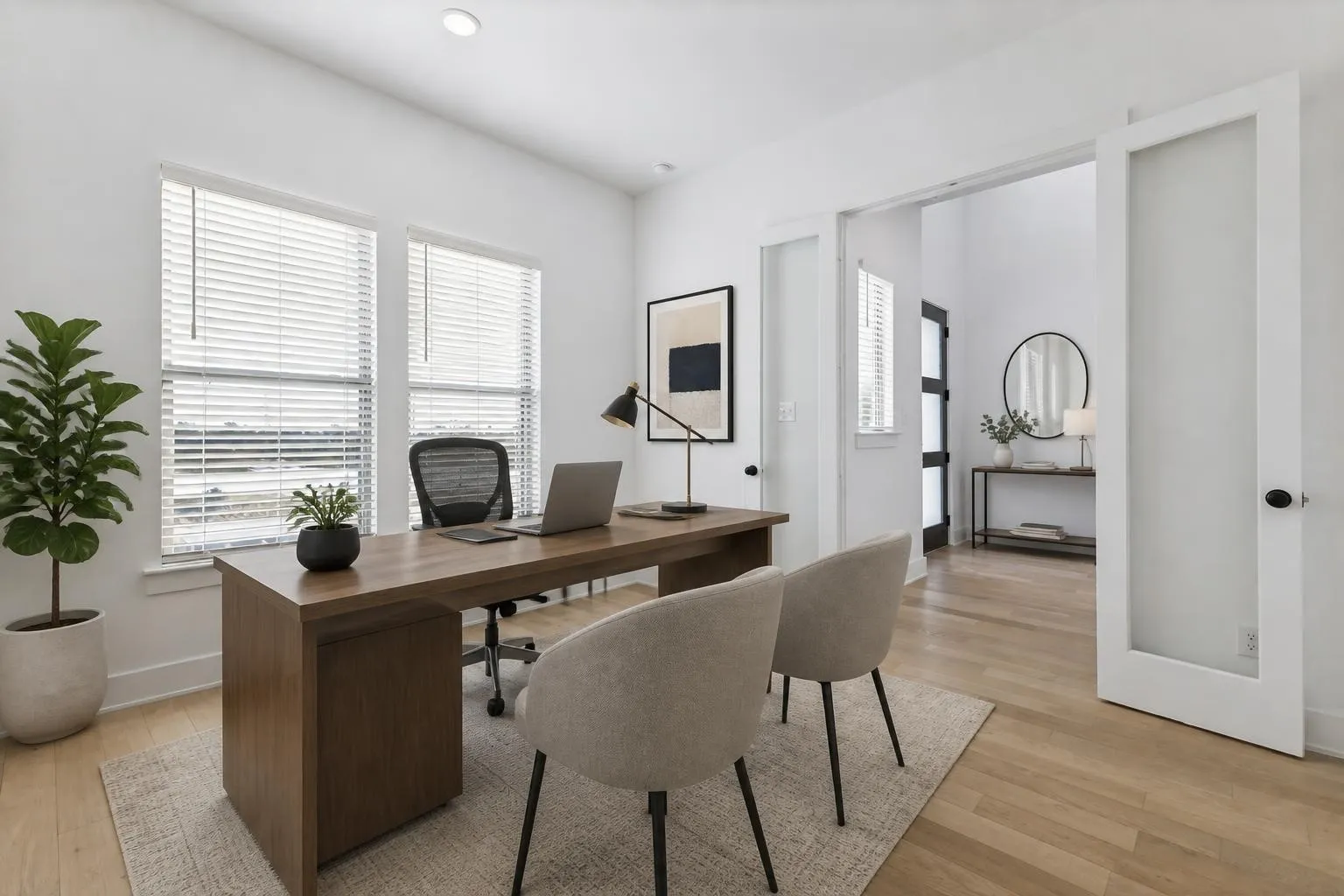 Virtually staged office